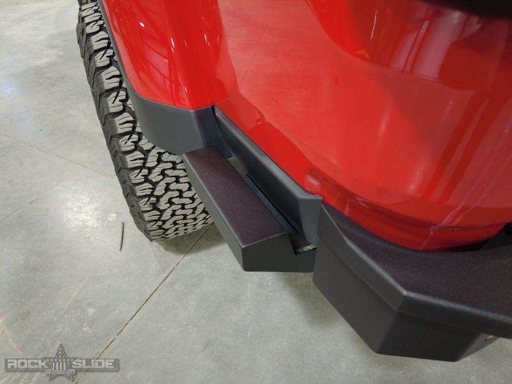 Gladiatror Rear Rock Sliders for 20-Pres Jeep Gladiator JT Steel Powdercoat Rock Slide Engineering