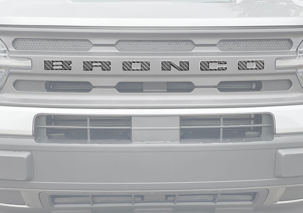 Front Grille Letters Overlays Fits 2021-2026 Ford Bronco Sport