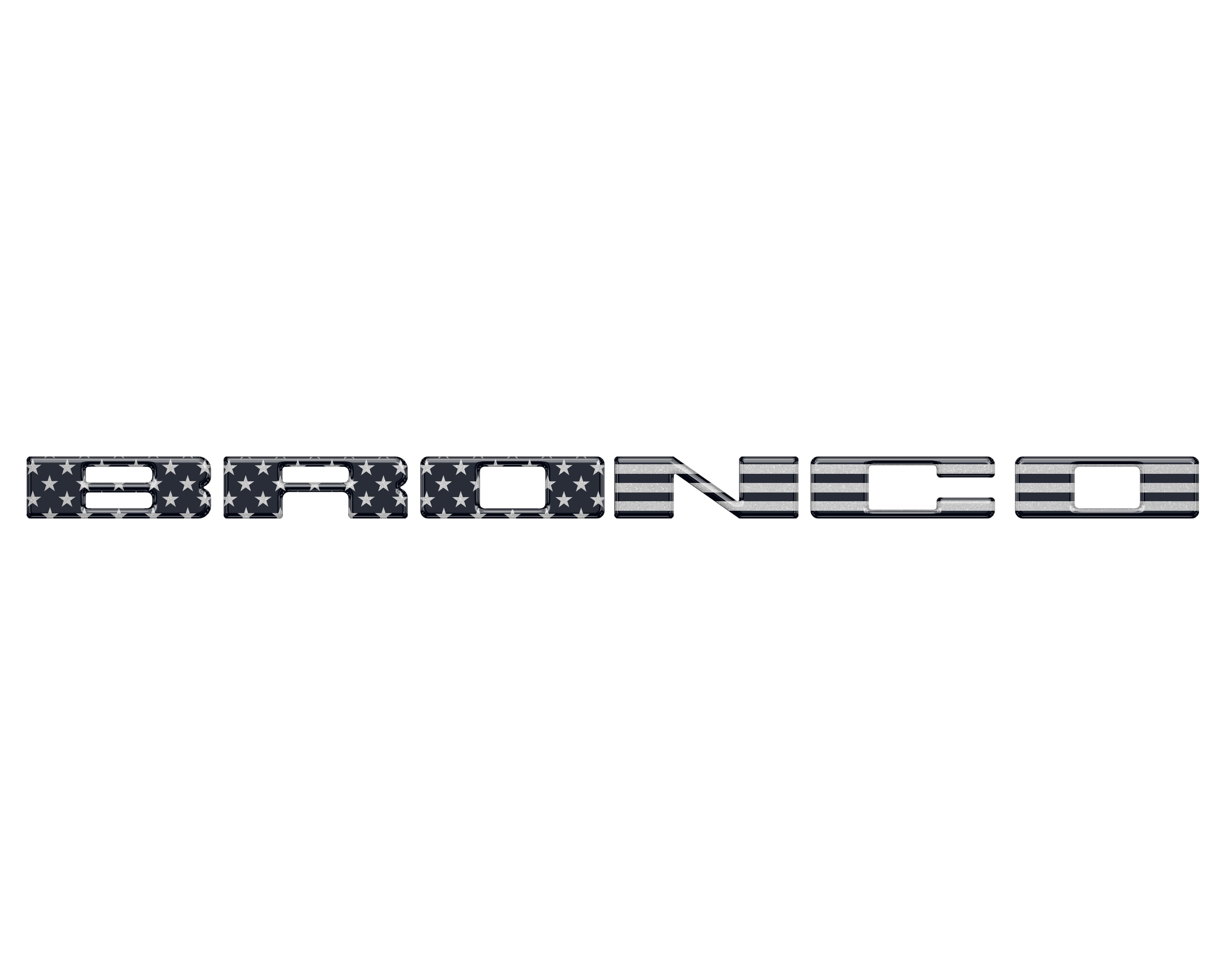 Front Grille Letter Overlays Fits 2021-2026 Ford Bronco