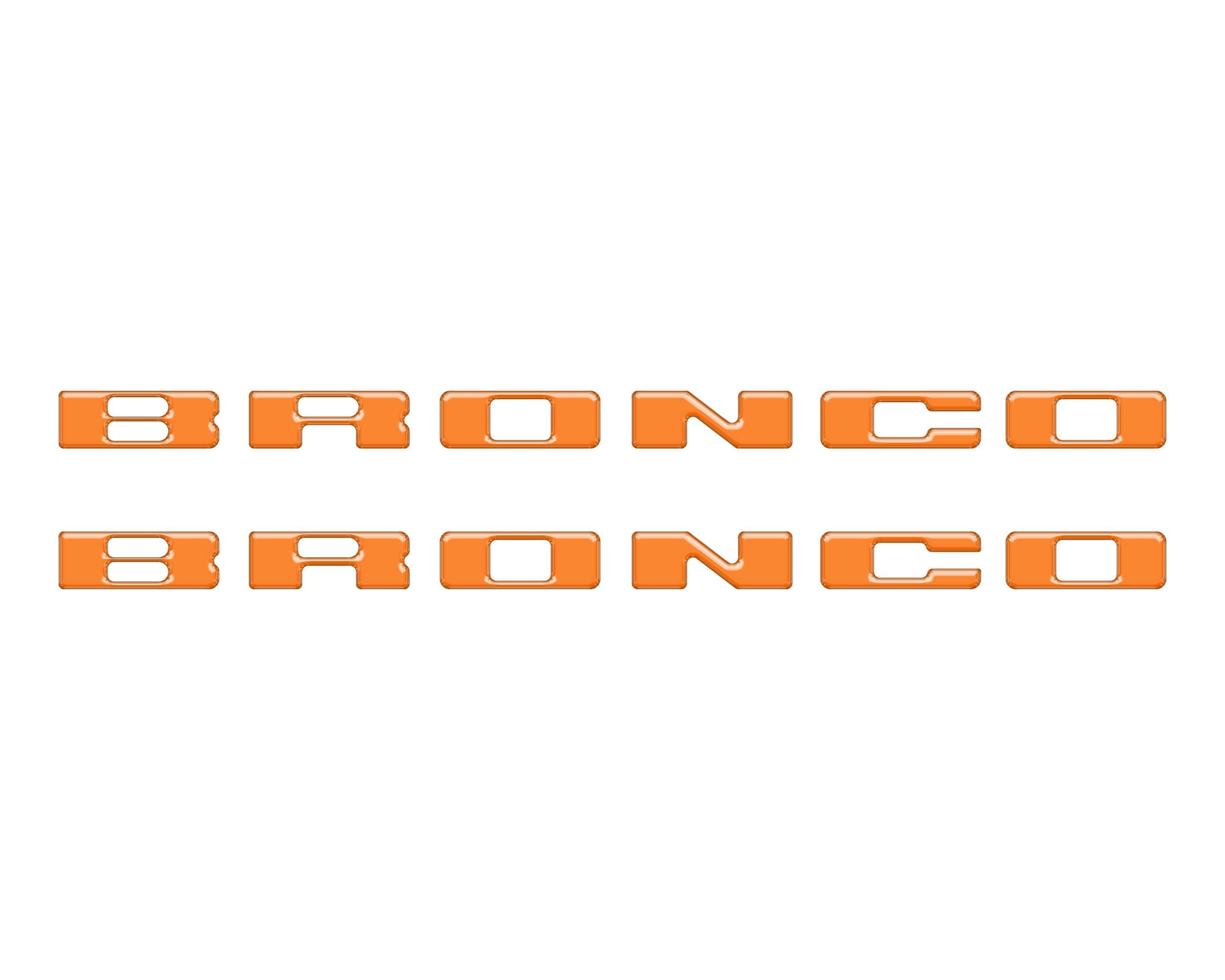 Rear Mudflap Letter Inserts Fits 2021-2026 Ford Bronco Sport