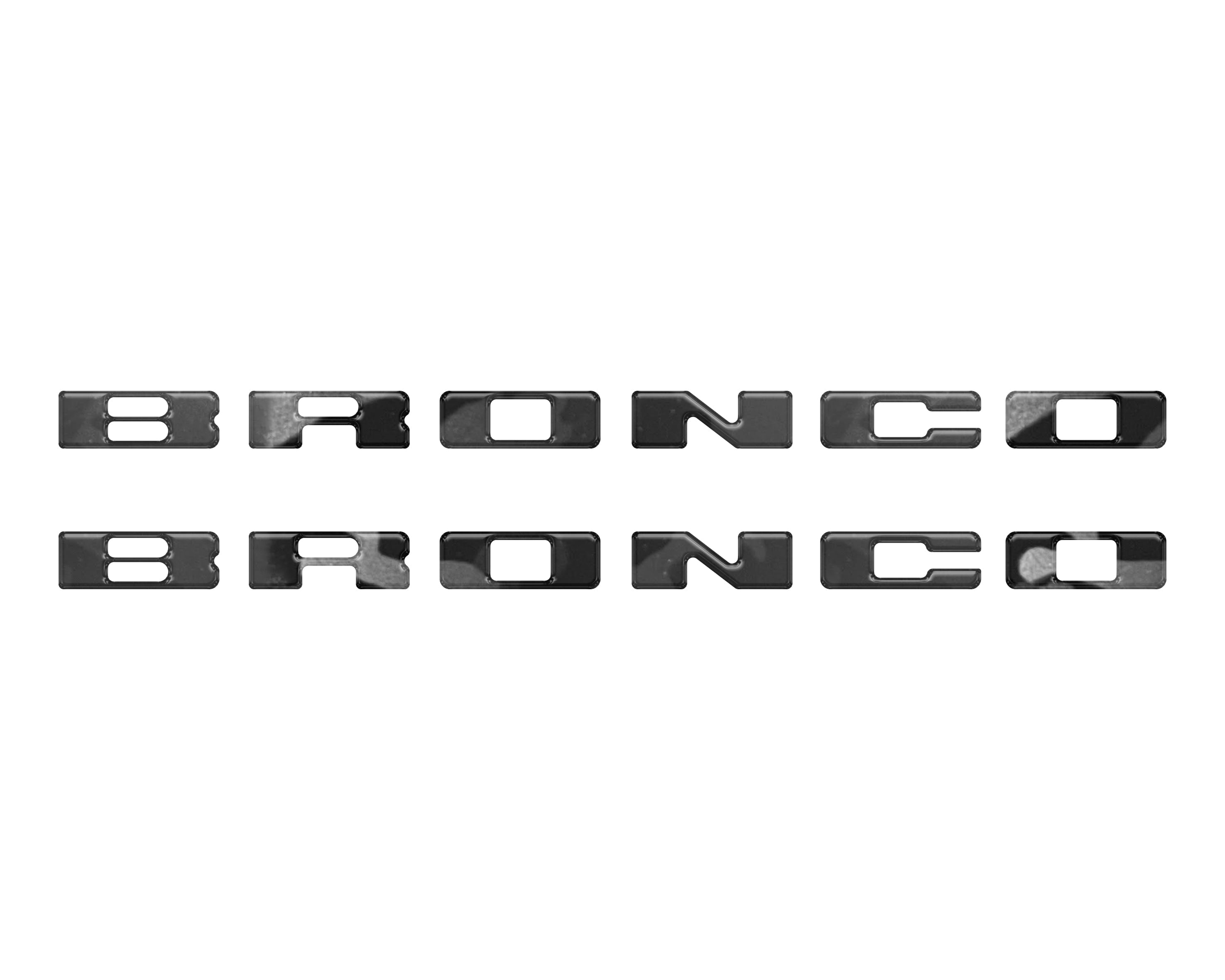 Rear Mudflap Letter Inserts Fits 2021-2026 Ford Bronco Sport