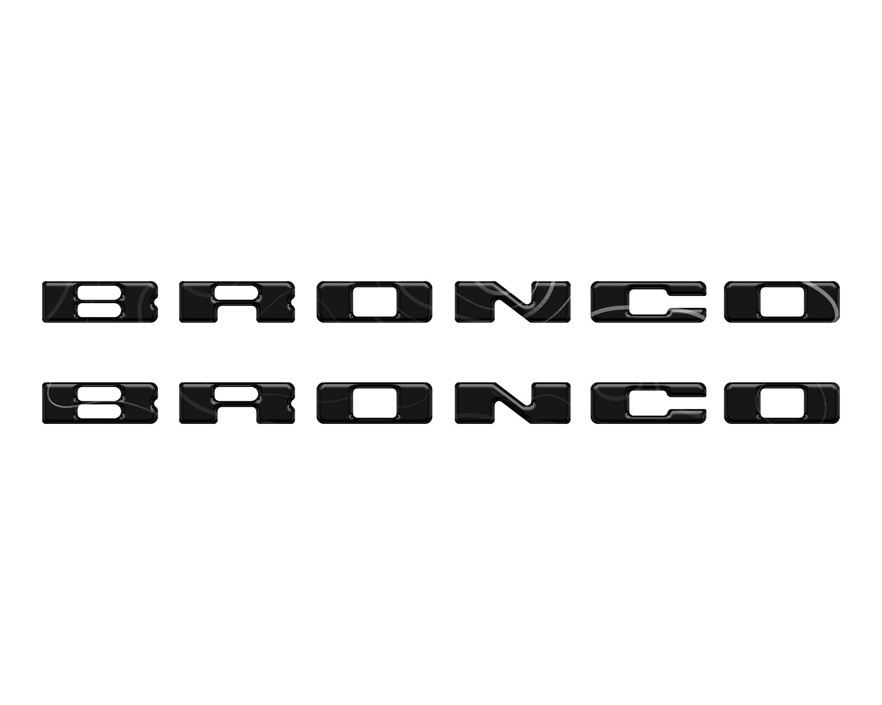 Rear Mudflap Letter Inserts Fits 2021-2026 Ford Bronco Sport