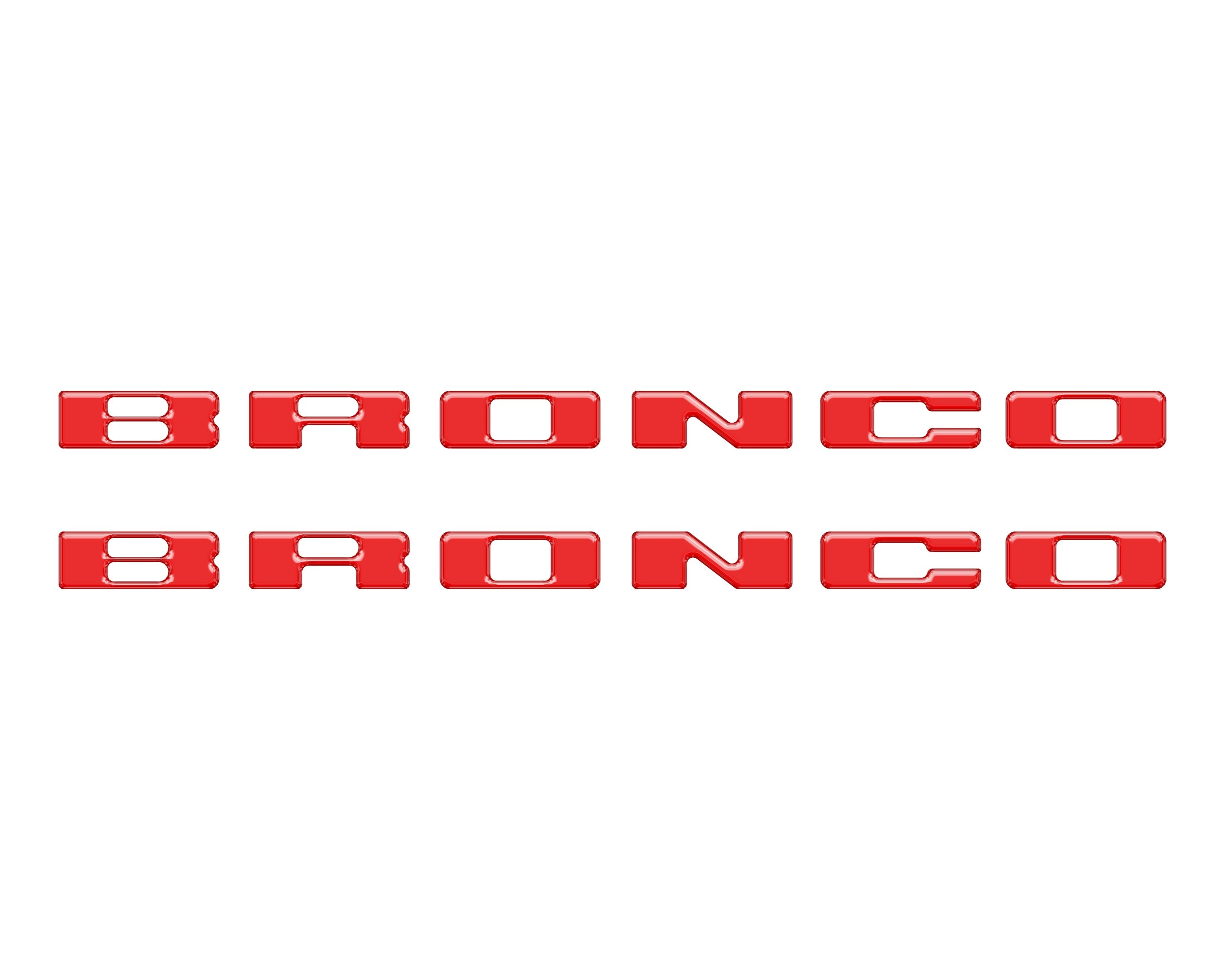 Rear Mudflap Letter Inserts Fits 2021-2026 Ford Bronco Sport