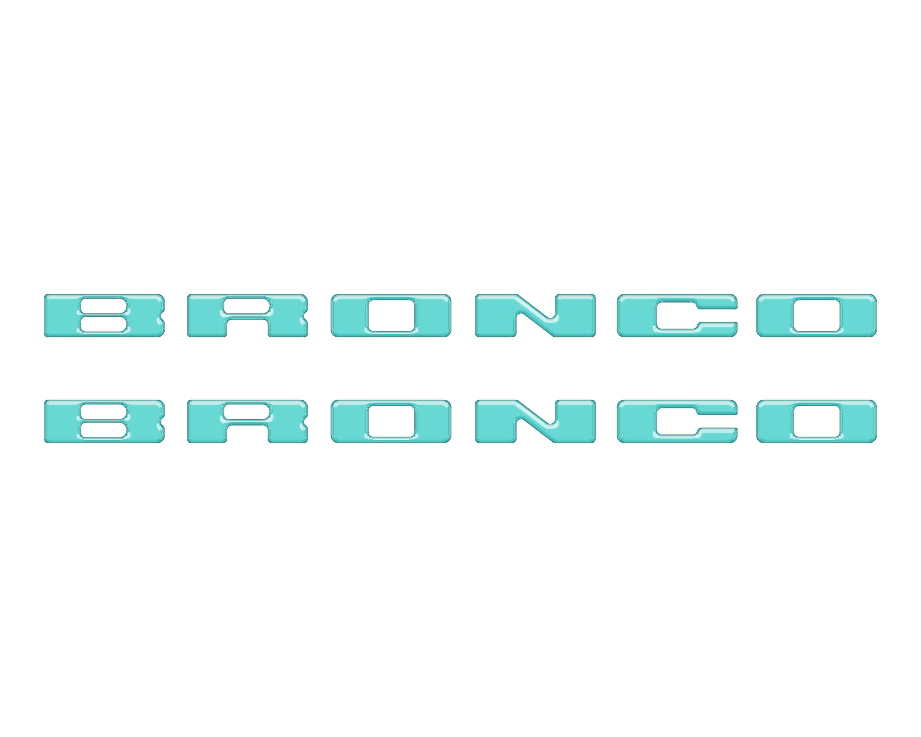 Rear Mudflap Letter Inserts Fits 2021-2026 Ford Bronco Sport