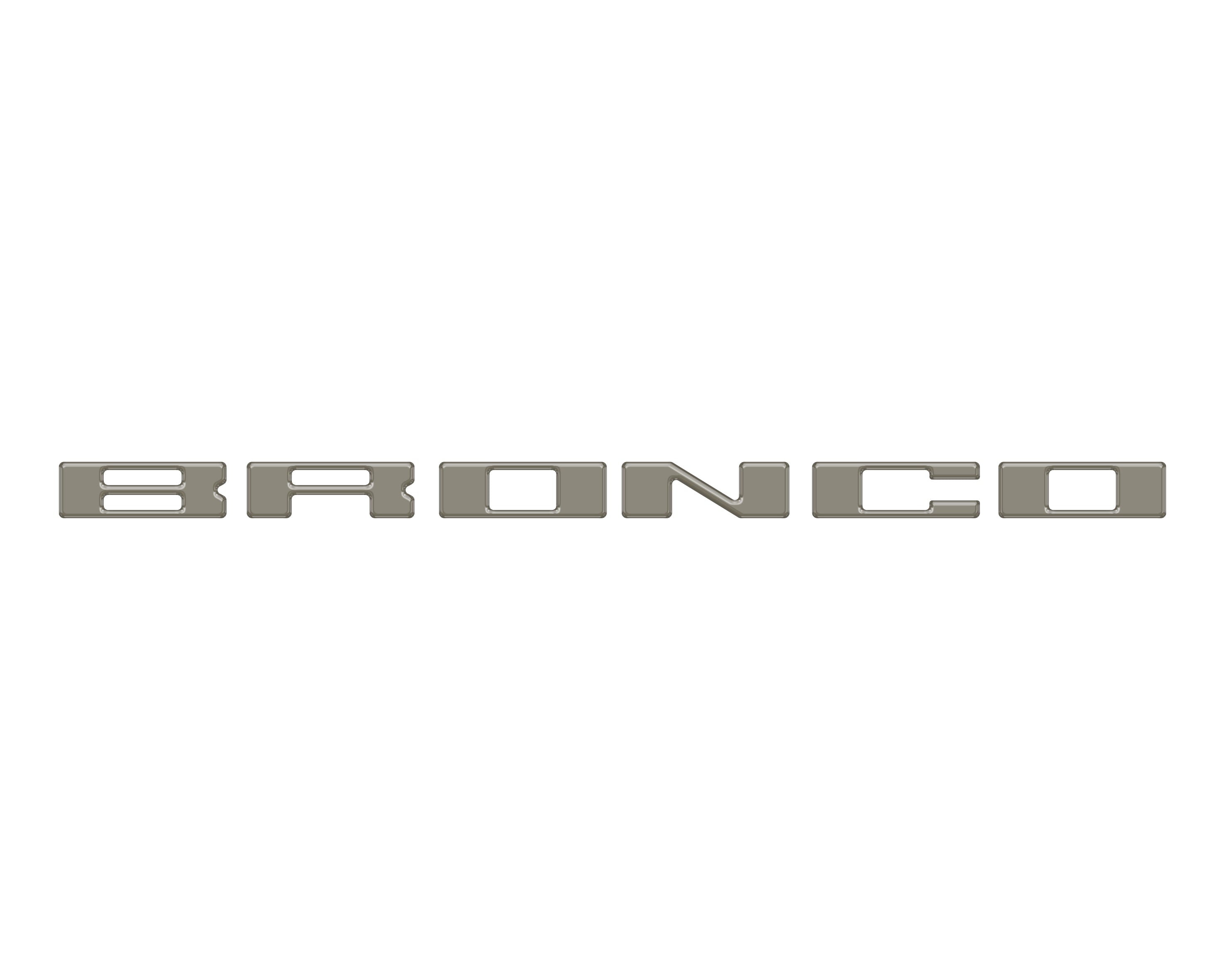 Roof Cross Bar Support Letter Overlays Fits 2022-2025 Ford Bronco