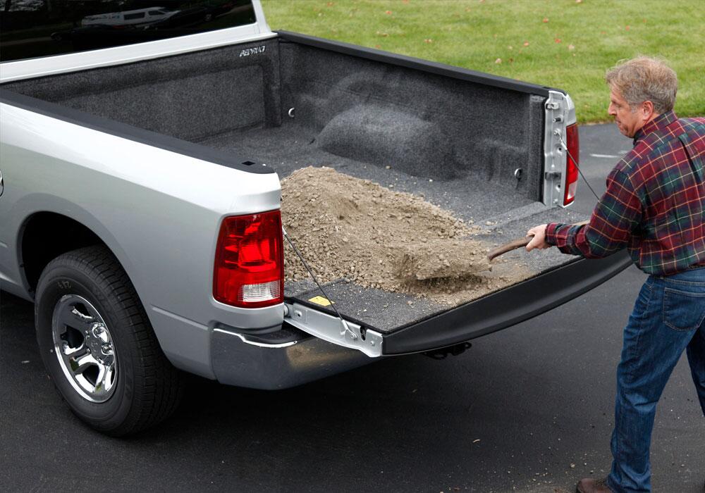 Truck Bed Liner 19+ (New Body Style) Dodge Ram 6'4 inch Bed W/Out Rambox W/Out Multifunction Tailgate Charcoal BedRug