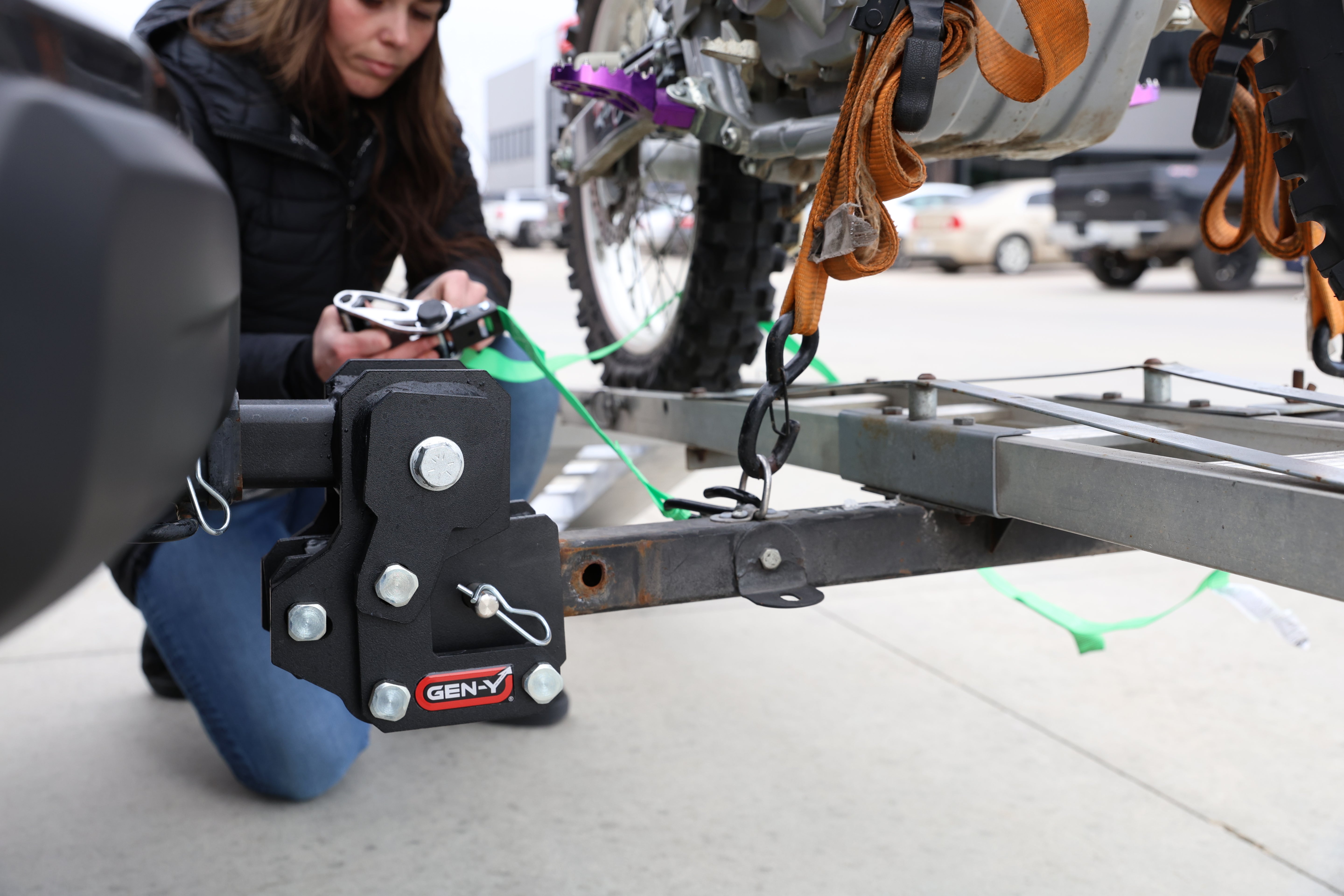 GEN-Y Hitch VOYAGER Hitch w/ Platinum Ball Mount () - 4.75" Tube - 7K Overall Towing Capacity - 700 LB Towing Tongue Weight Capacity - 300 LB Cargo Tongue Weight Capacity @ 24" From Pin C/L to Cargo C/L