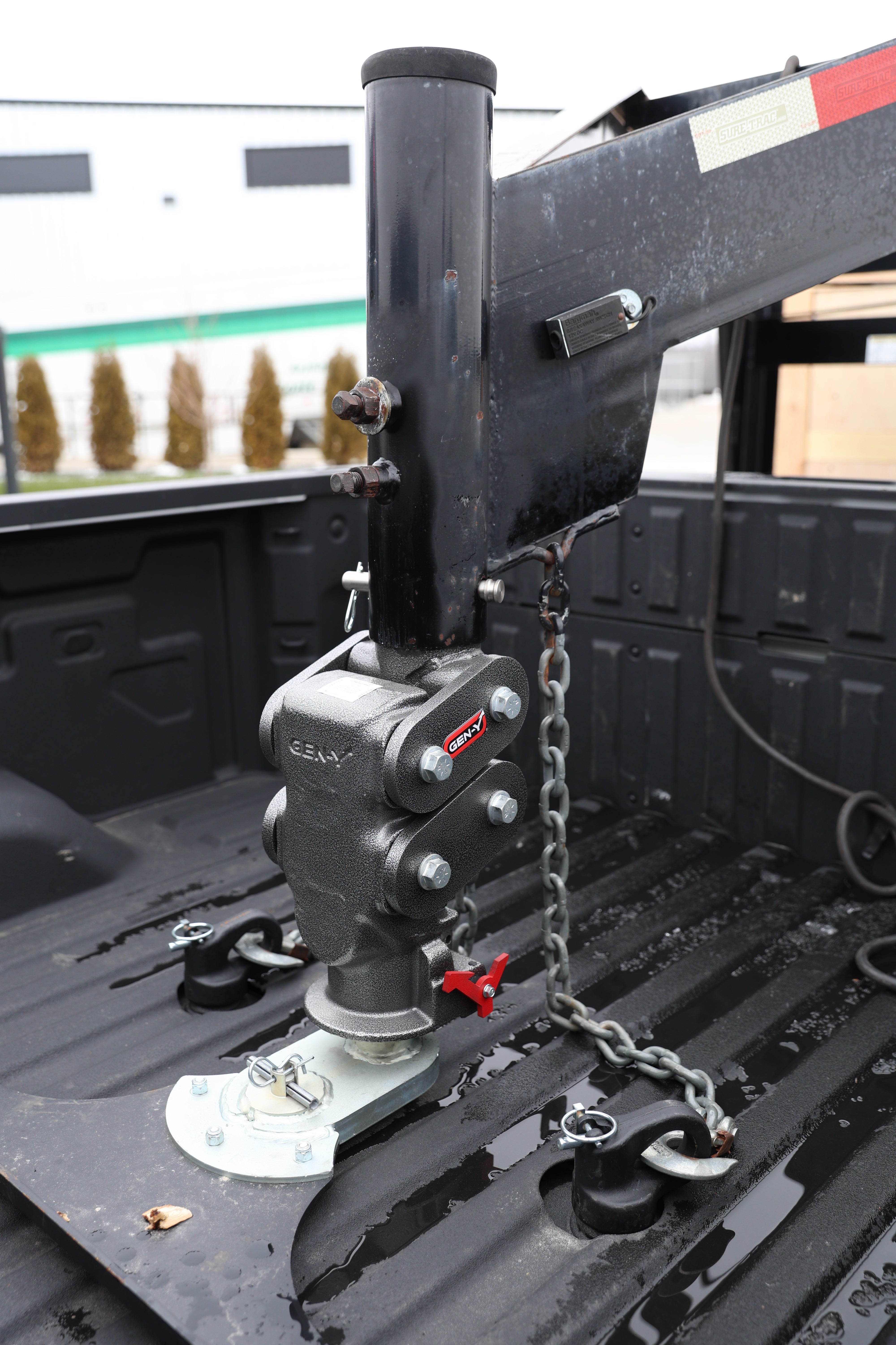 GEN-Y Hitch SPARTAN TORSION-FLEX Manual Latch 5" Offset 4" Square Tube Gooseneck 3" Coupler Standard Height 7K TW 40K Towing