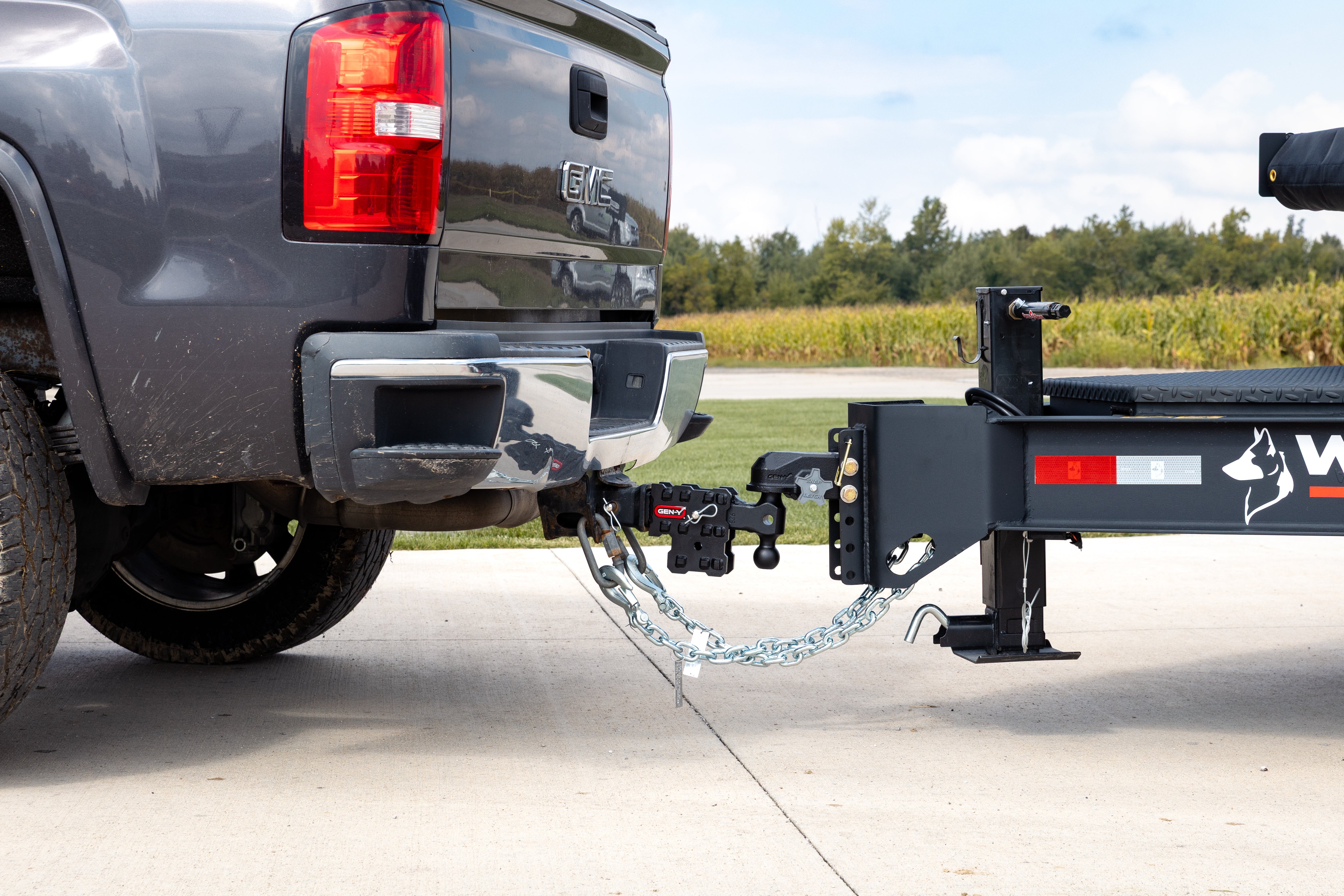 GEN-Y Hitch PHANTOM-X 2.5" Solid Shank 2.5" Drop 1.6K TW 16K Hitch & Dual-Ball & Pintle Lock.