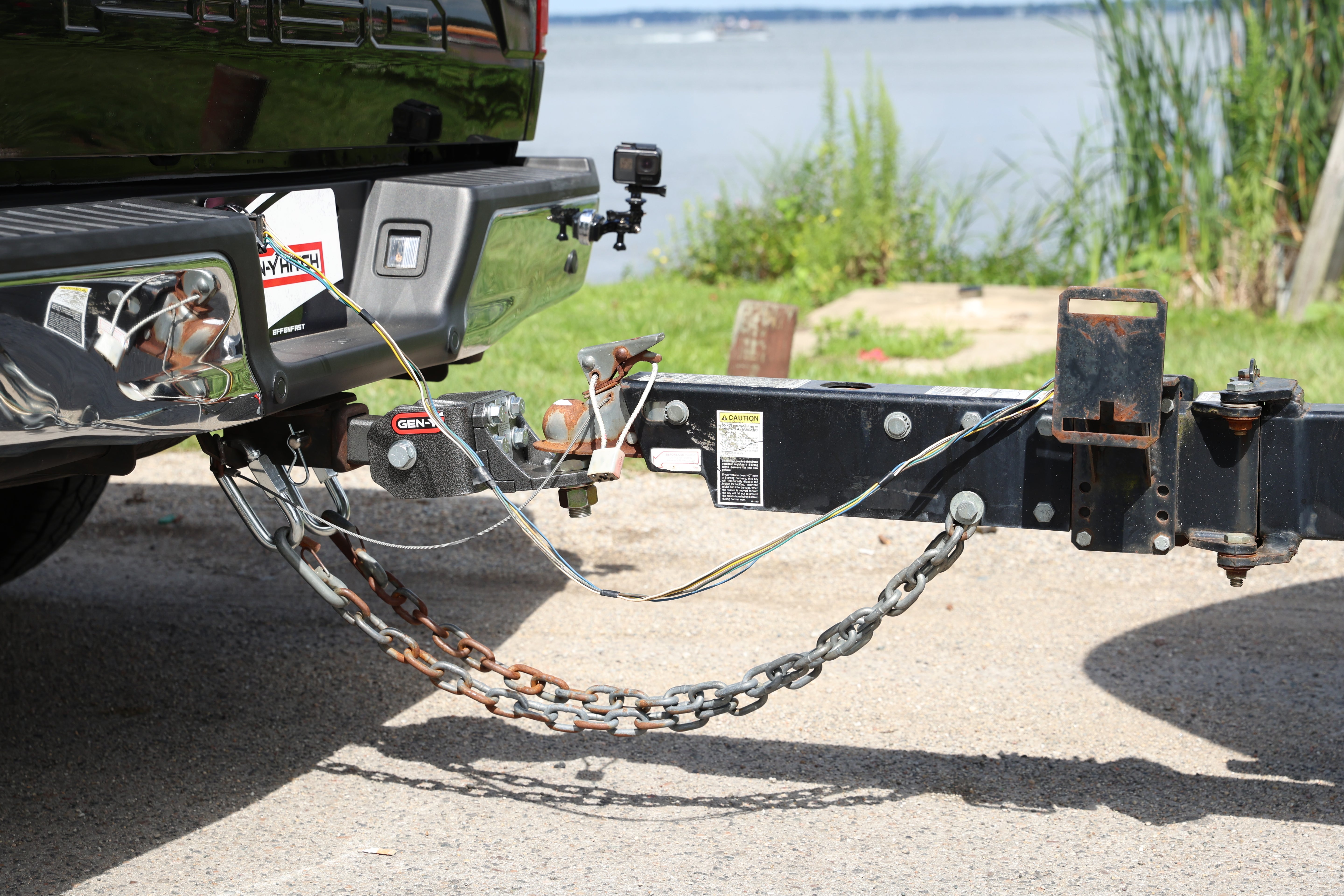 GEN-Y Hitch GLYDER TORSION-FLEX 2" Shank 6" drop .4K - .7K TW 7K Hitch & Ball Platform with 1" Diameter Mounting Hole