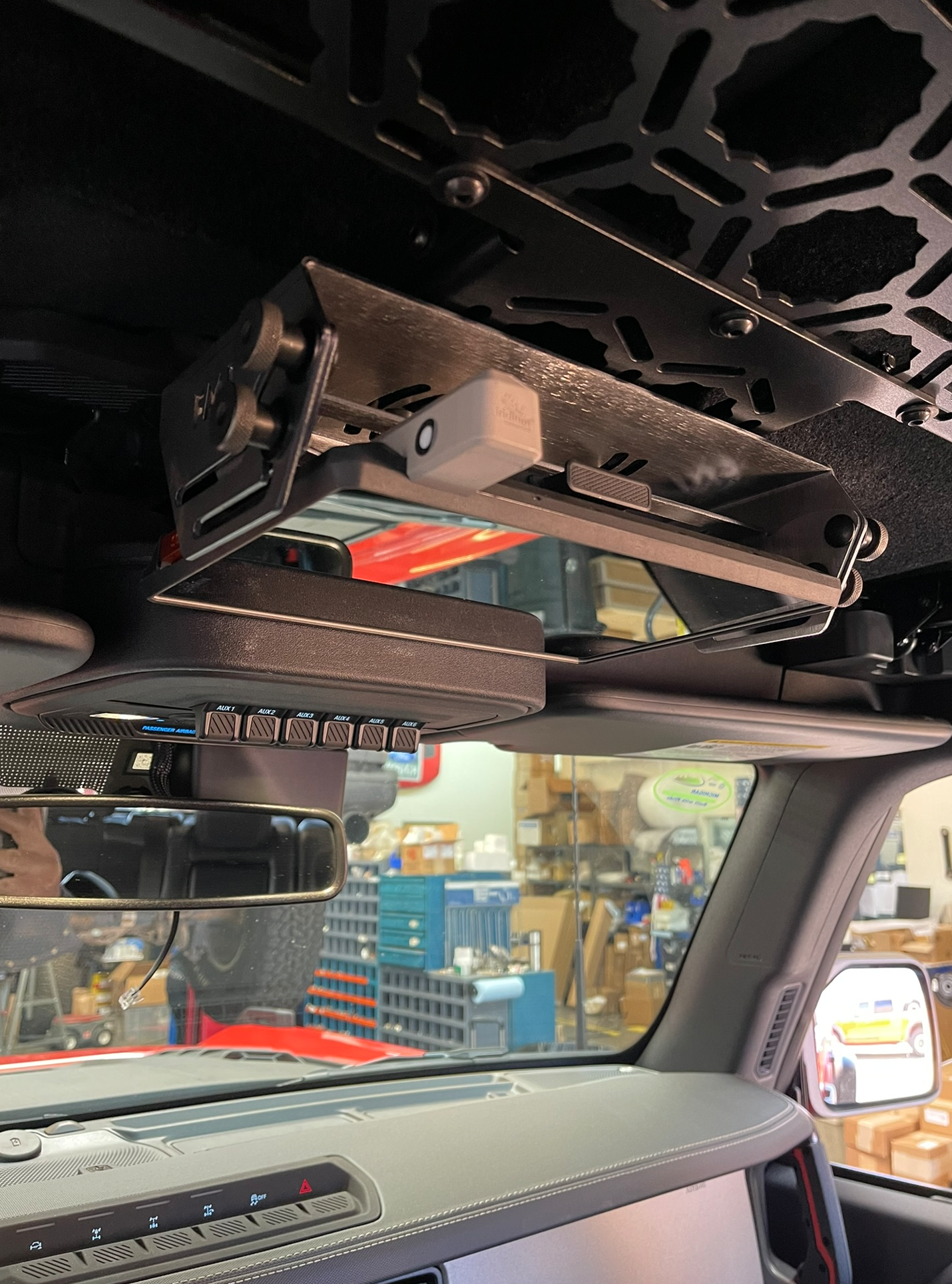 Foutz Motorsports Fold Down Garmin TREAD-XL GPS Mount - (for & Roof Panel) 2022-2026 Ford Bronco Raptor 2021-2026 Ford Bronco