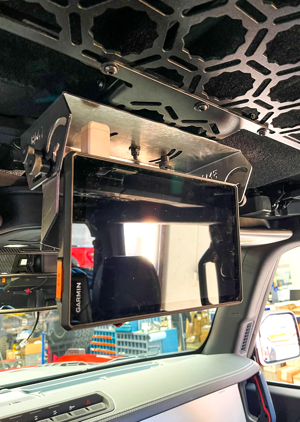 Foutz Motorsports Fold Down Garmin TREAD-XL GPS Mount - (for & Roof Panel) 2022-2026 Ford Bronco Raptor 2021-2026 Ford Bronco