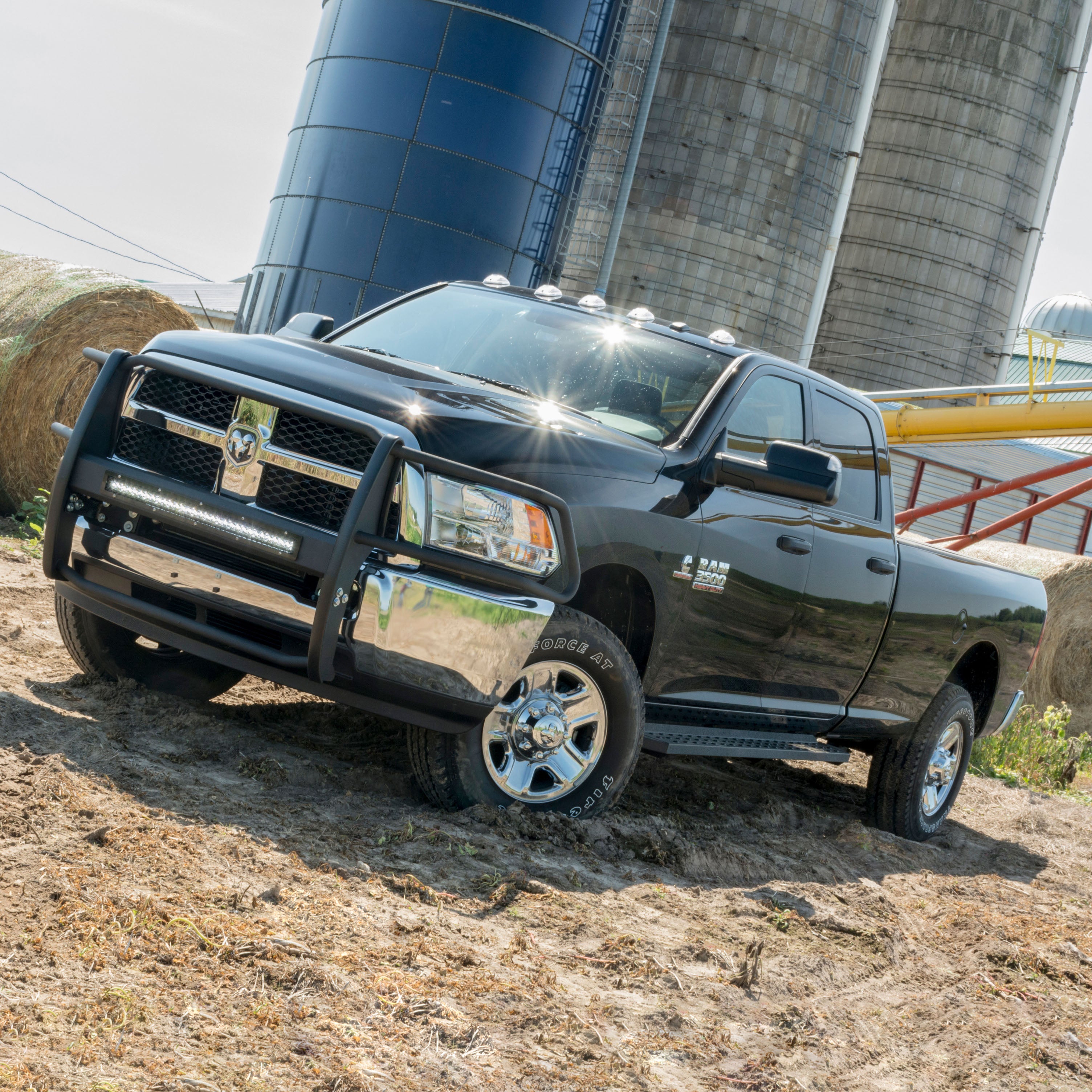ARIES RidgeStep 6-1/2" x 85" Black Steel Running Boards (No Brackets), 2007-2026 Toyota Tundra, 2015-2023 Toyota Tacoma, 2015-2026 Ford F-150 & more