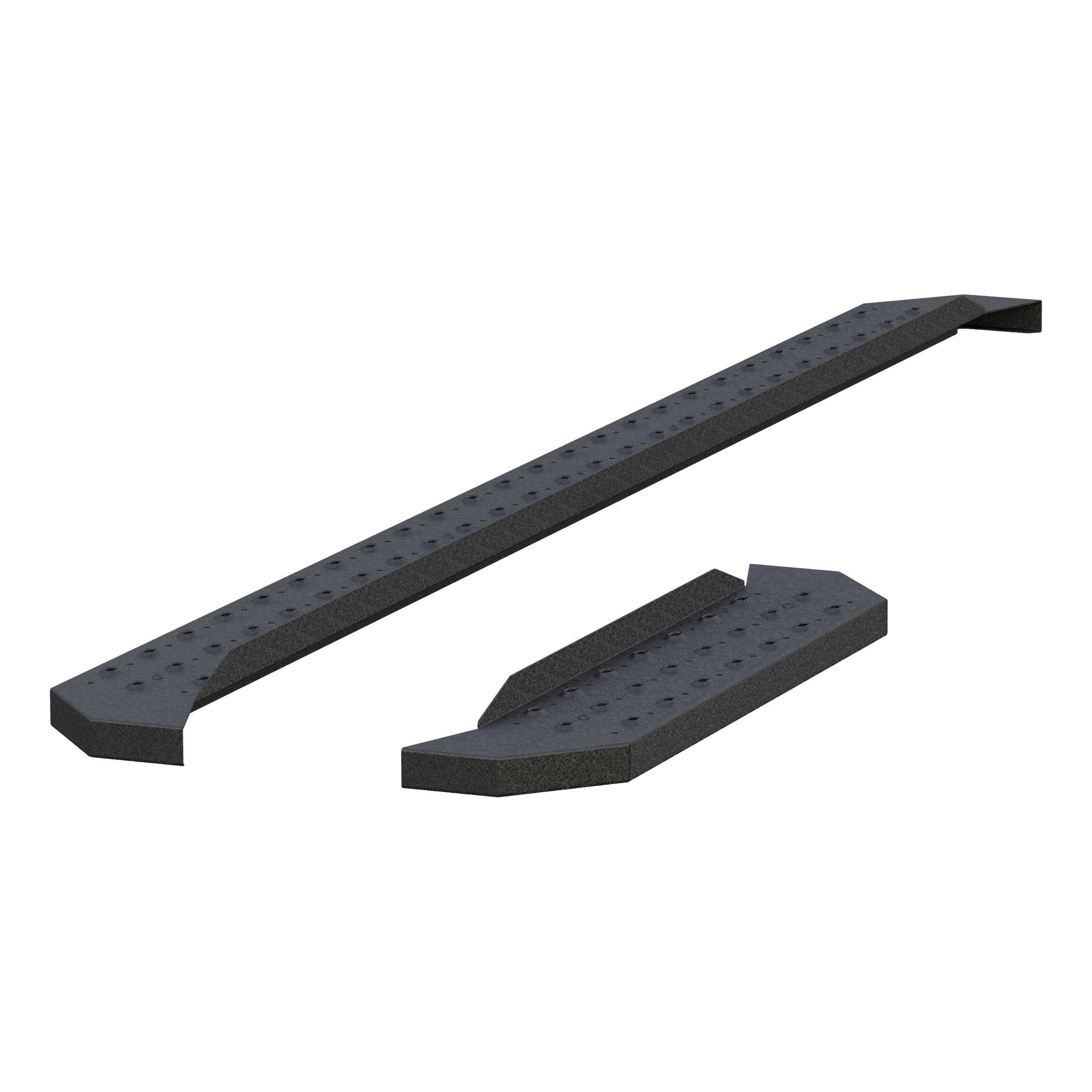 ARIES RidgeStep 6-1/2" x 96", 36" Black Steel Running Boards (No Brackets), 1999-2014 Ford E-350 Super Duty
