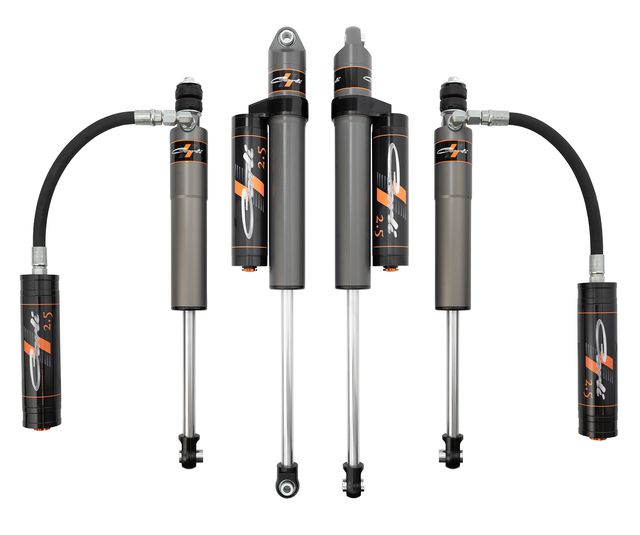 Pathfinder 2.5 Shock Package for 4.5-5.5 Inch Lift 05-24 Ford F250/350 Diesel Reservoir mounts included Carli Suspension