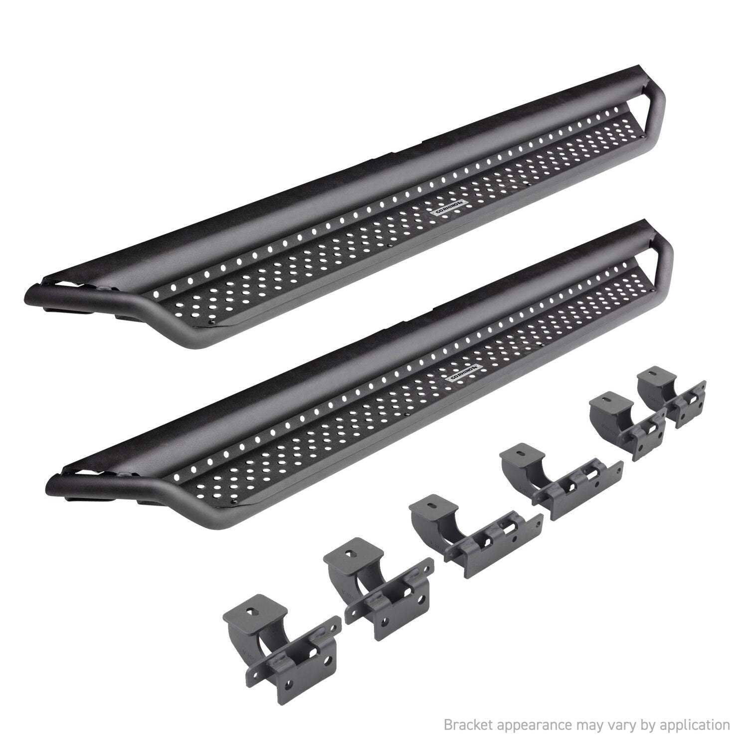 Dominator Xtreme D1 Side Steps with Rocker Panel Mounting Bracket Kit Textured Black 2022-2026 Ford Maverick Go Rhino