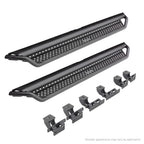 Dominator Xtreme D1 SideSteps With Mounting Bracket Kit Textured Black 2018-2026 Jeep Wrangler Go Rhino