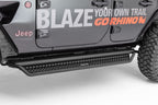 Dominator Xtreme D1 SideSteps With Mounting Bracket Kit Textured Black 2018-2026 Jeep Wrangler Go Rhino