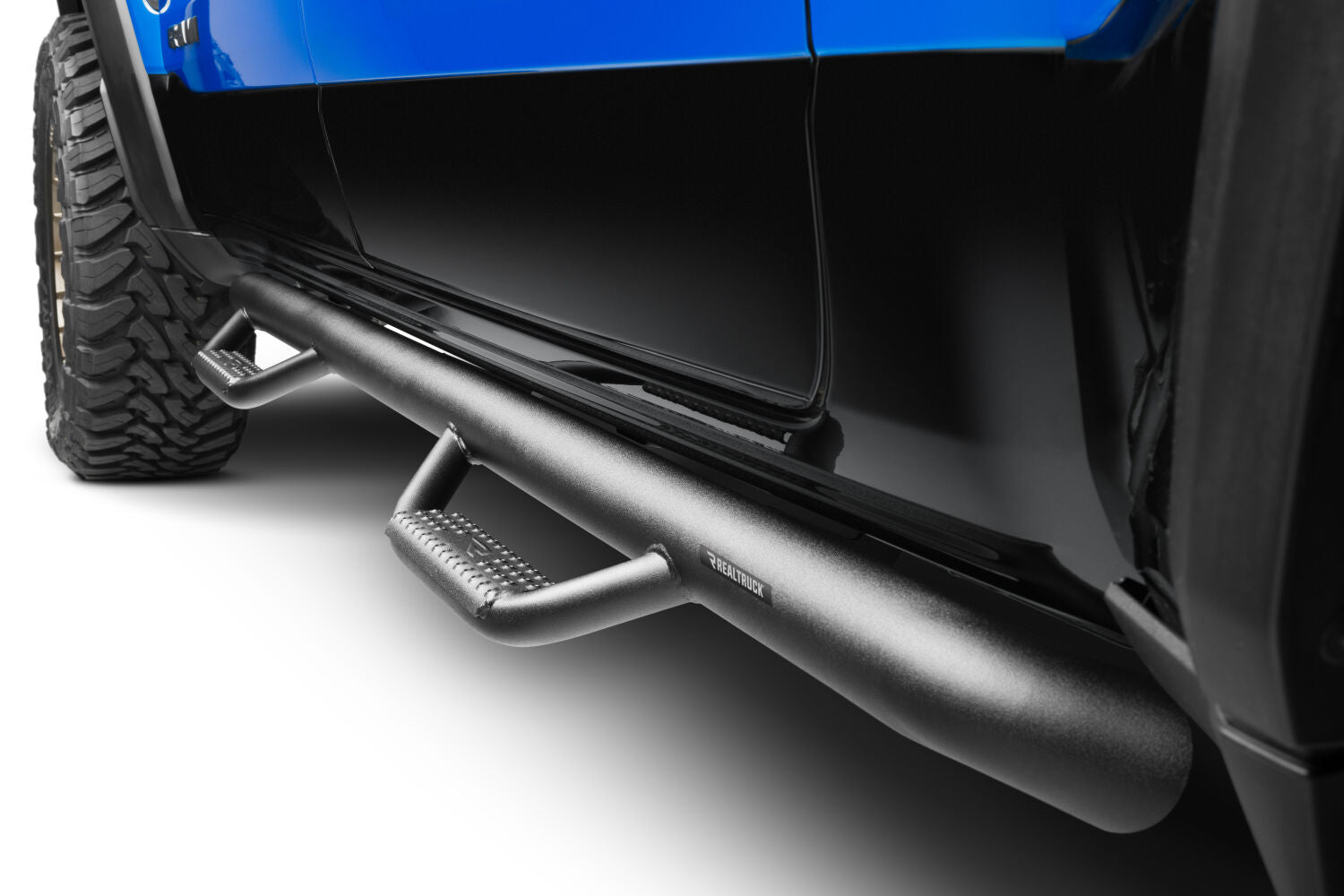 Nerf Step Bar Cab Length (2 Steps per Side) 2019-2025 (New Body Style) Ram 1500 Crew Cab Textured Black NFab