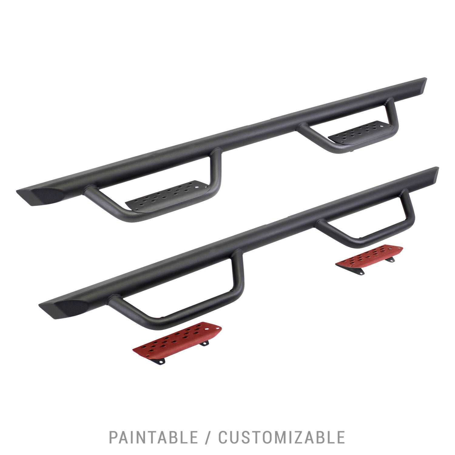 Domintator Extreme D2 Side Steps With Mounting Brackets Textured Black 2019-2026 Ford Ranger Go Rhino