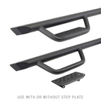 Domintator Extreme D2 Side Steps With Mounting Brackets Textured Black 2020-2025 Silverado 1500/2500/3500 HD Go Rhino