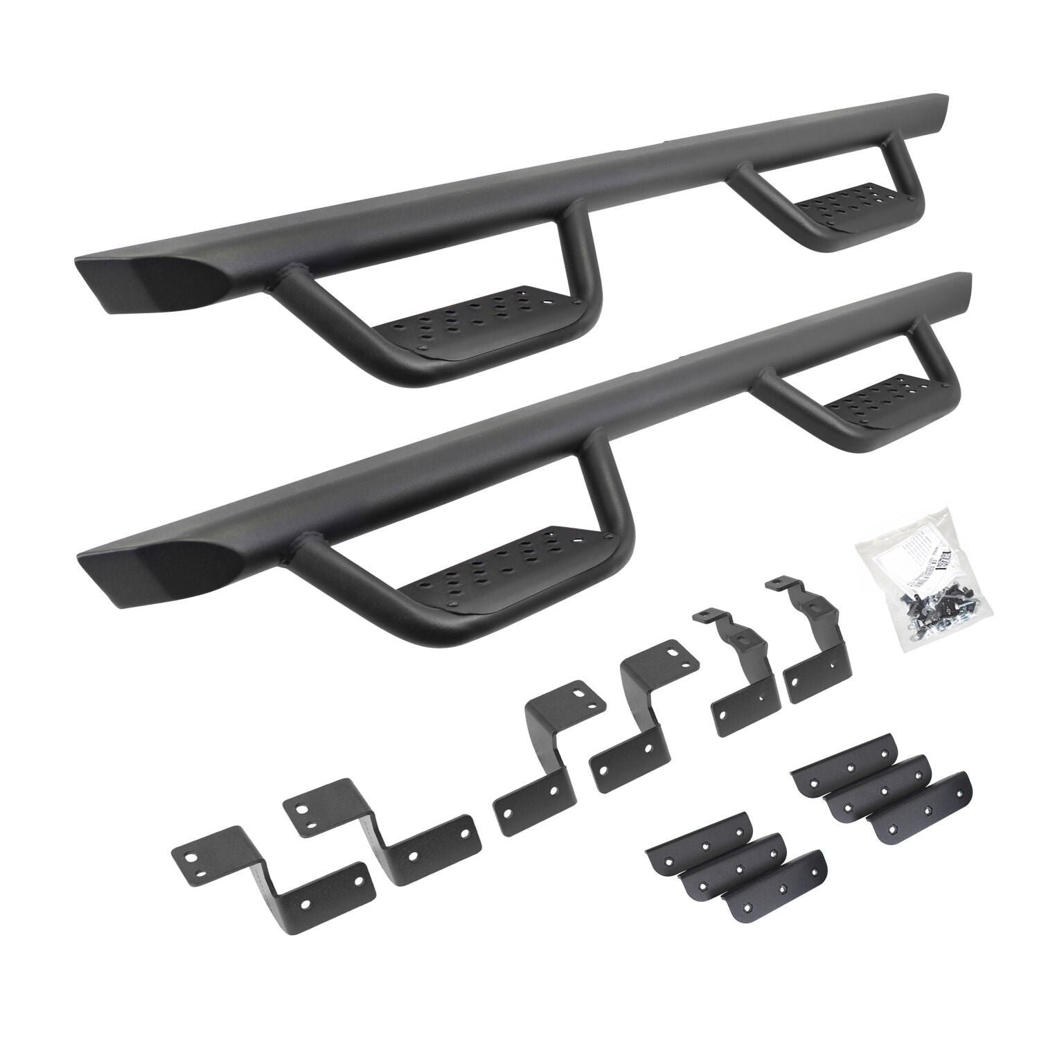 Domintator Extreme D2 Side Steps With Mounting Brackets Textured Black 2014-2024 Toyota 4Runner Go Rhino