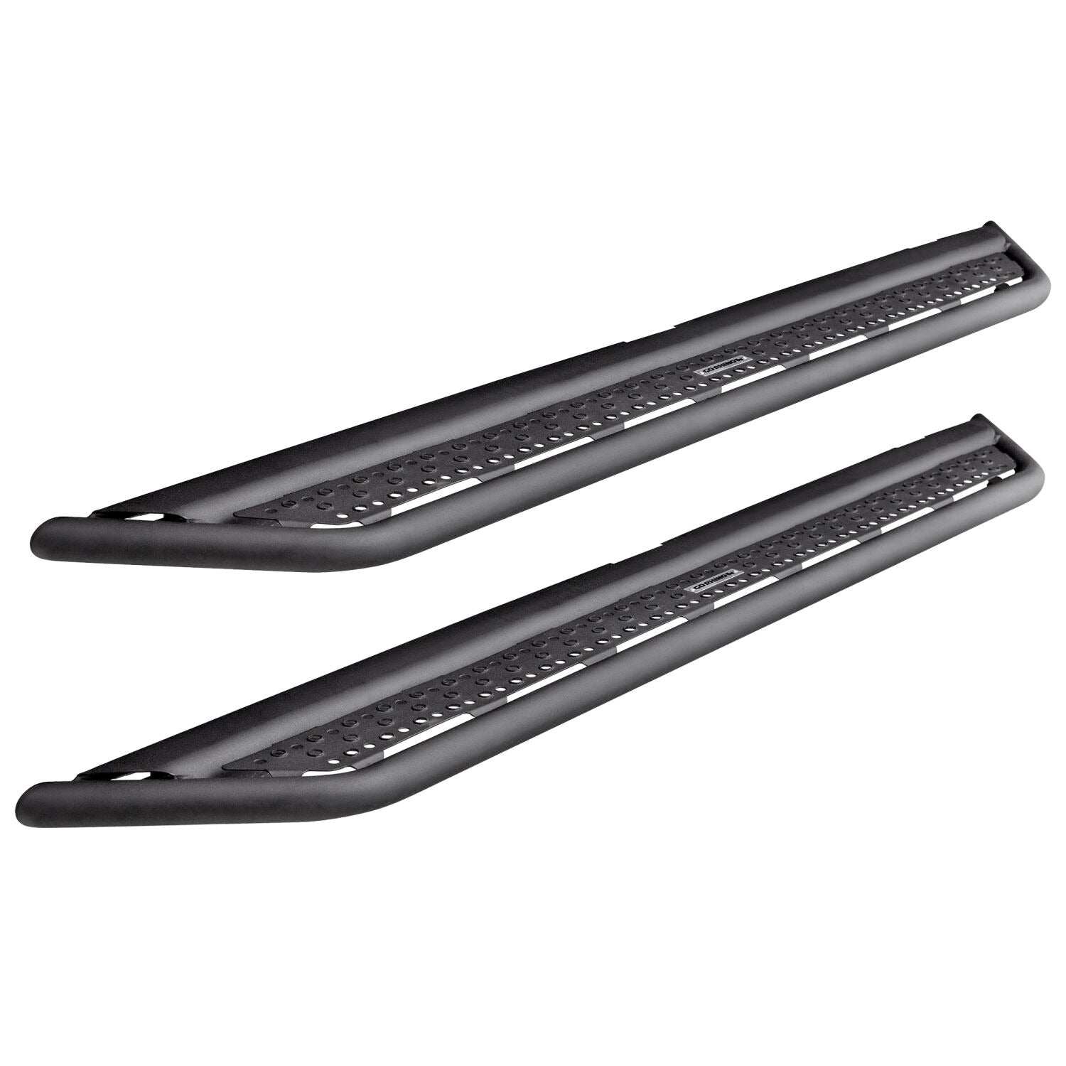 Dominator Xtreme D6 SideSteps With Mounting Bracket Kit Textured Black 2005-2023 Toyota Tacoma Extended Cab Go Rhino