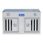 UWS DB-4848N Bright Aluminum 48" x 48" Double-Door Dog Box with Full Enclosure & Storage