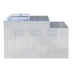 UWS DB-4848N Bright Aluminum 48" x 48" Double-Door Dog Box with Full Enclosure & Storage
