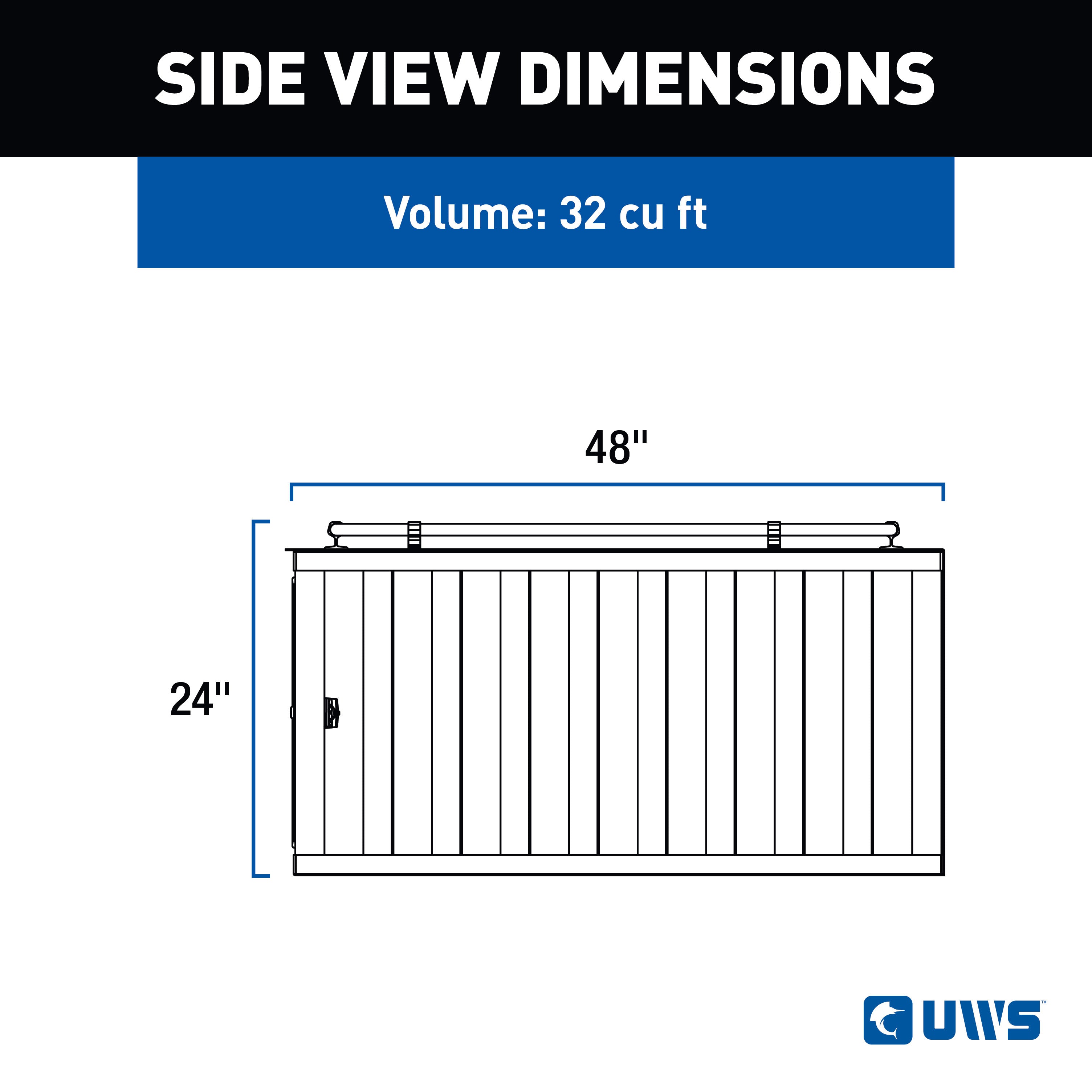 UWS DB-4848 Bright Aluminum 48" x 48" Double-Door Dog Box with Divider