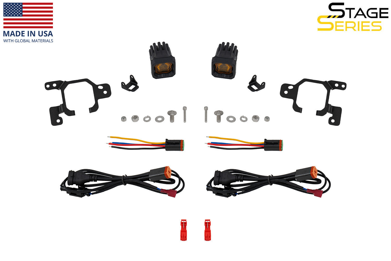 Diode Dynamics SSC1 Type G3M LED Fog Light Kit Yellow SAE Fog
