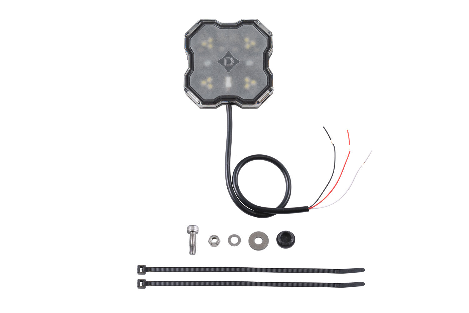 Diode Dynamics Rock Light Red/White Hookup (single)