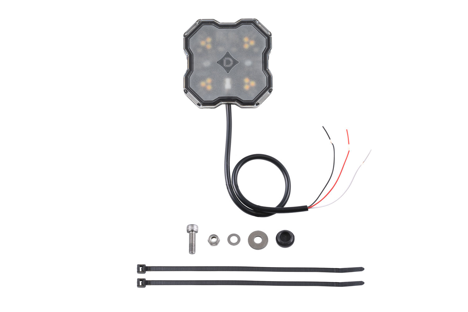 Diode Dynamics Rock Light Amber/White Hookup (single)