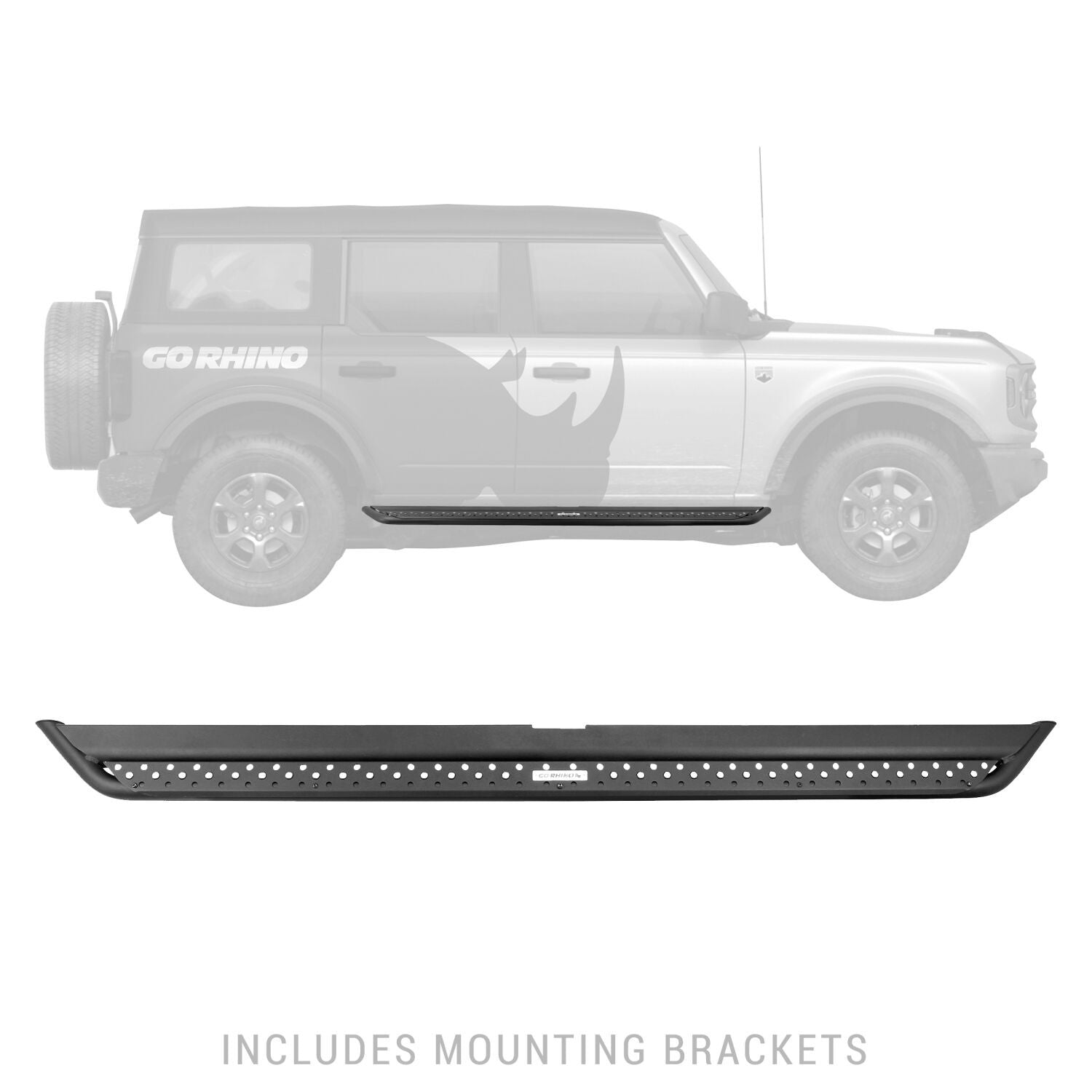 Dominator Xtreme DSS SideSteps With Mounting Bracket Kit Textured Black 2022-2026 Ford Maverick Go Rhino