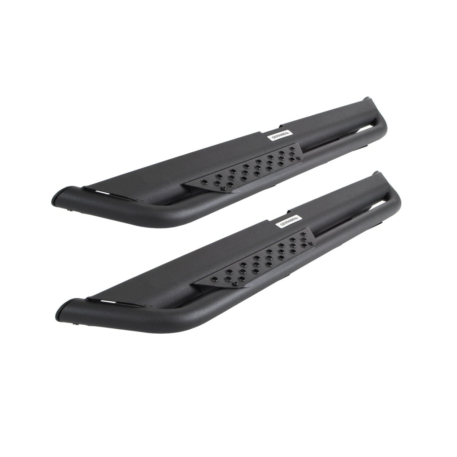 Dominator Xtreme DT Side Steps with Mounting Bracket Kit Textured Black For 2018-2025 Jeep Wrangler JL Go Rhino