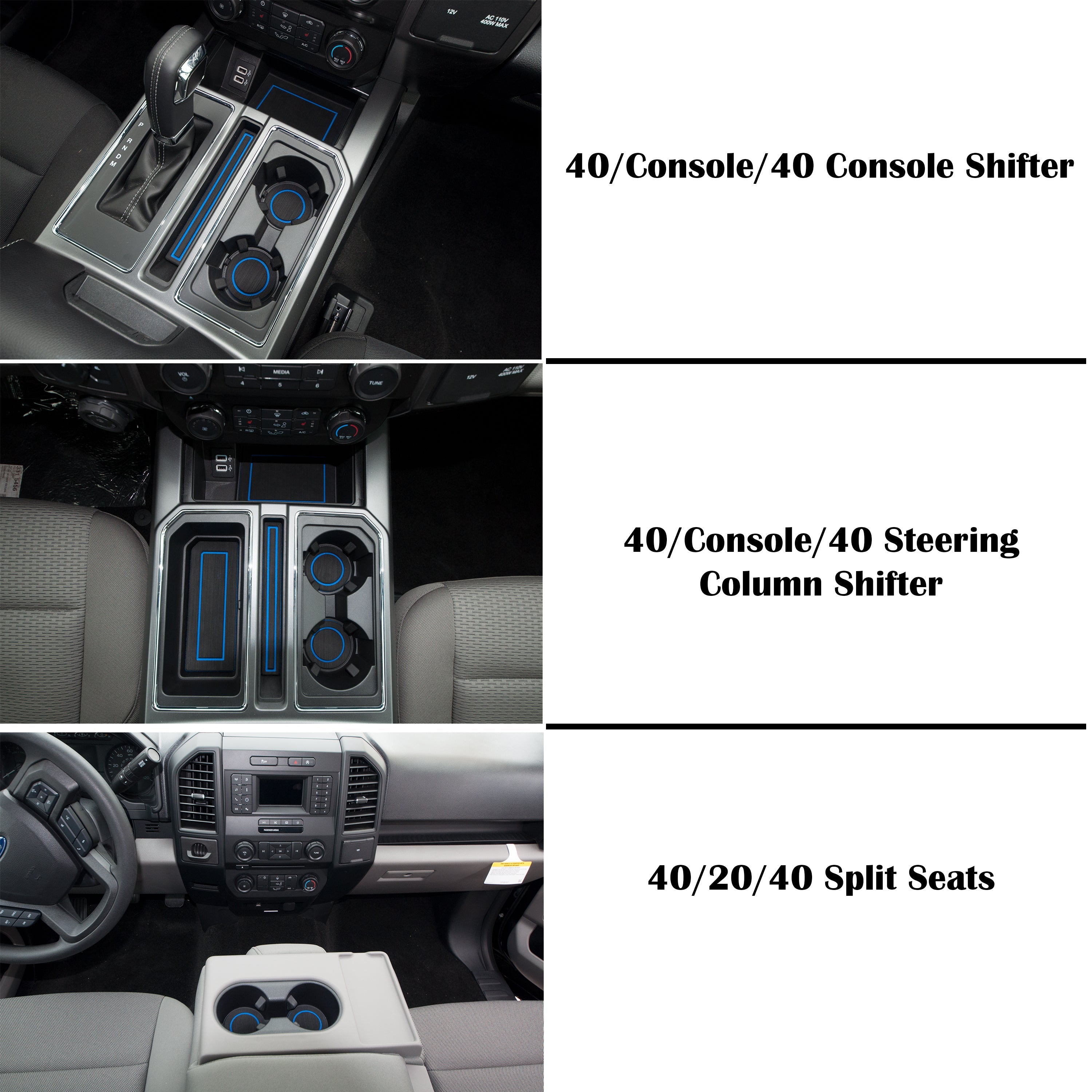 Cup Holder inserts Fits 2015-2016 Ford F-150