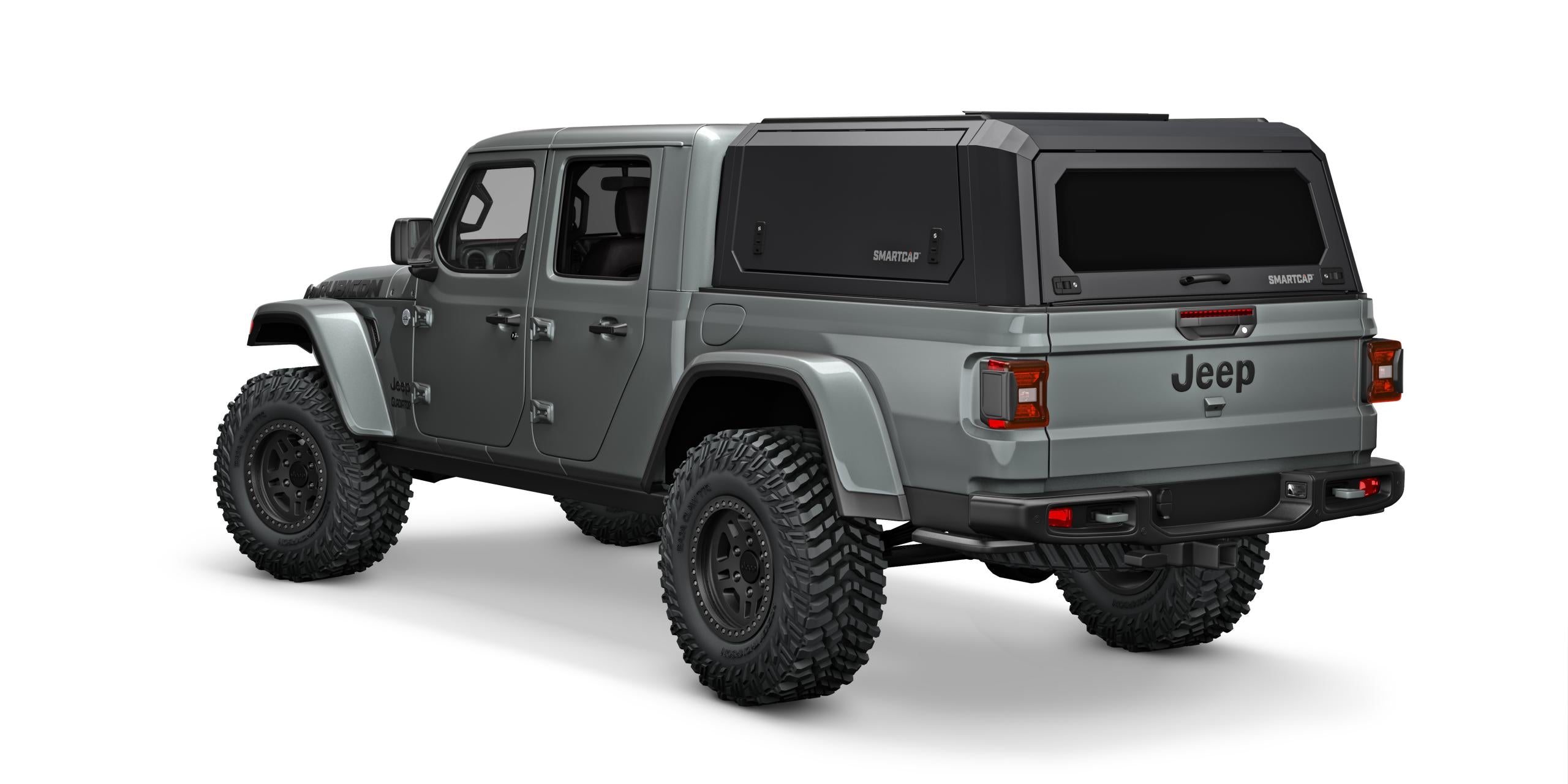 Gladiator Truck Bed Cap SmartCapEVOa Adventure Matte Black 20-26 Jeep Gladiator 5 Foot Short Bed SmartCap