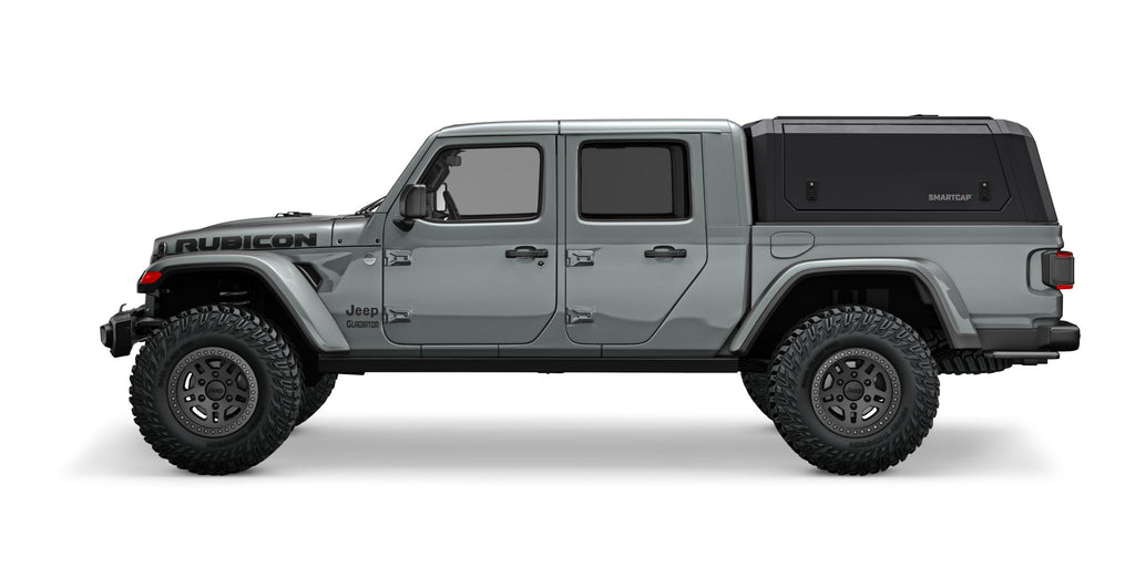 Gladiator Truck Bed Cap SmartCapEVOa Adventure Matte Black 20-26 Jeep Gladiator 5 Foot Short Bed SmartCap
