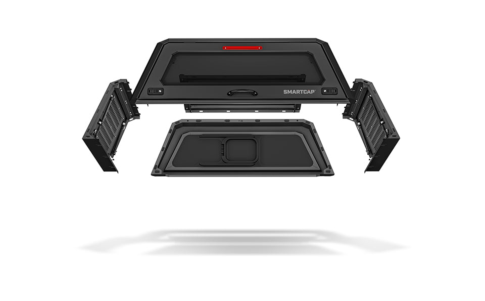 Tundra Truck Bed Cap SmartCap EVOa Adventure Matte Black For 07-21 Toyota Tundra 6.5 Foot Short Bed RSI SmartCap