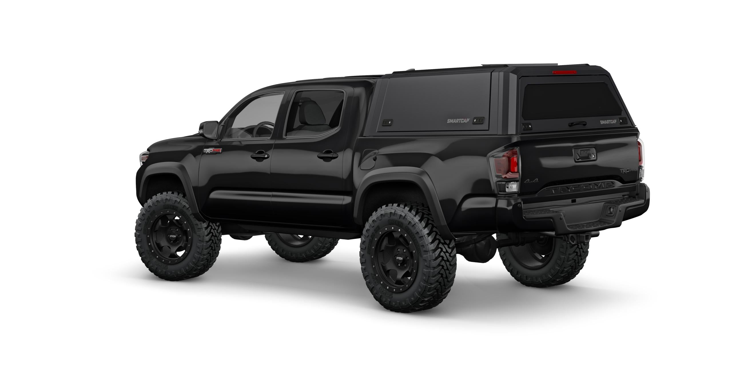 Tacoma Truck Bed Cap SmartCap EVOa Adventure Matte Black For 16-23 Toyota Tacoma 5 Foot Short Bed SmartCap