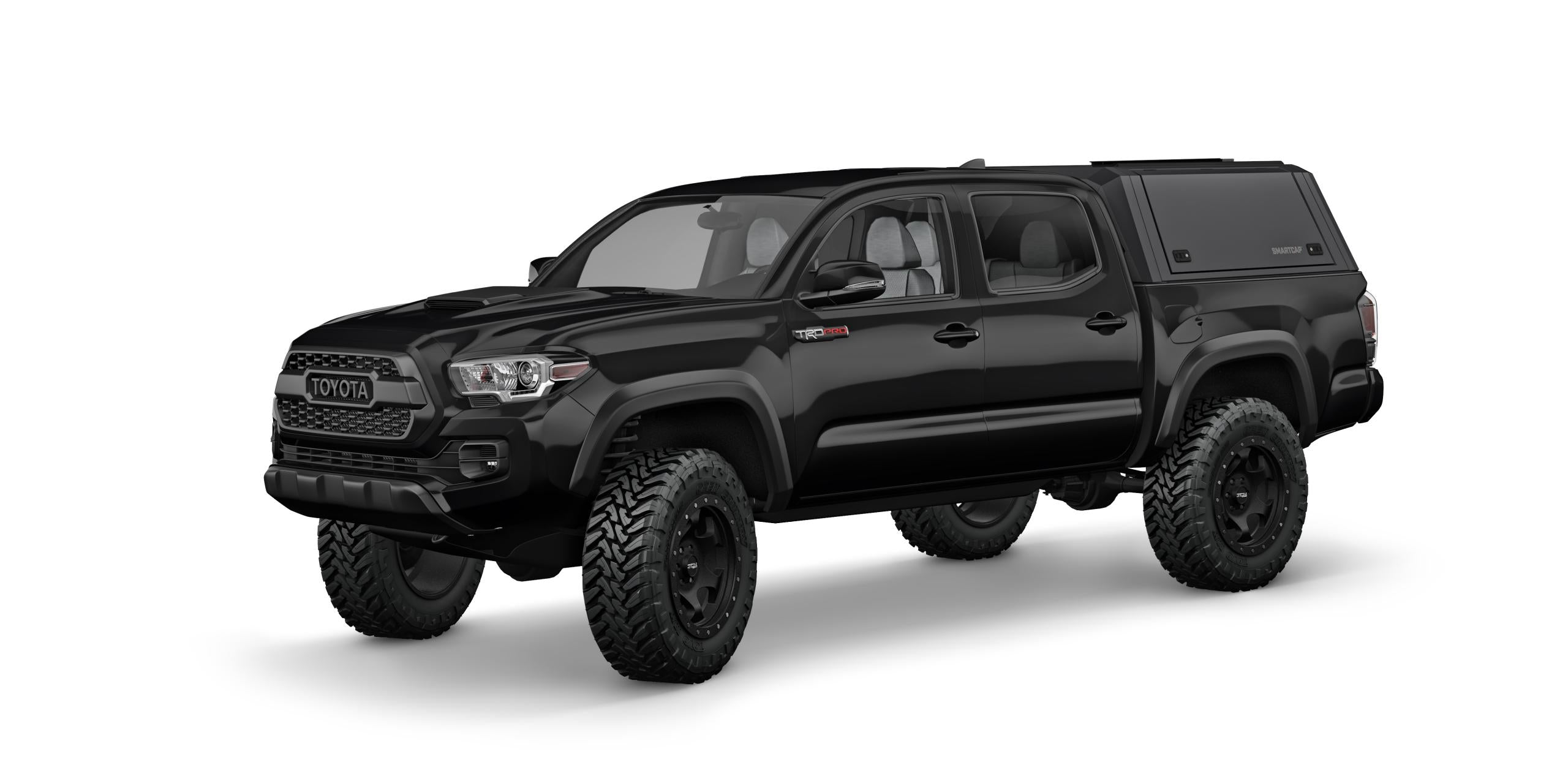 Tacoma Truck Bed Cap SmartCap EVOa Adventure Matte Black For 16-23 Toyota Tacoma 5 Foot Short Bed SmartCap