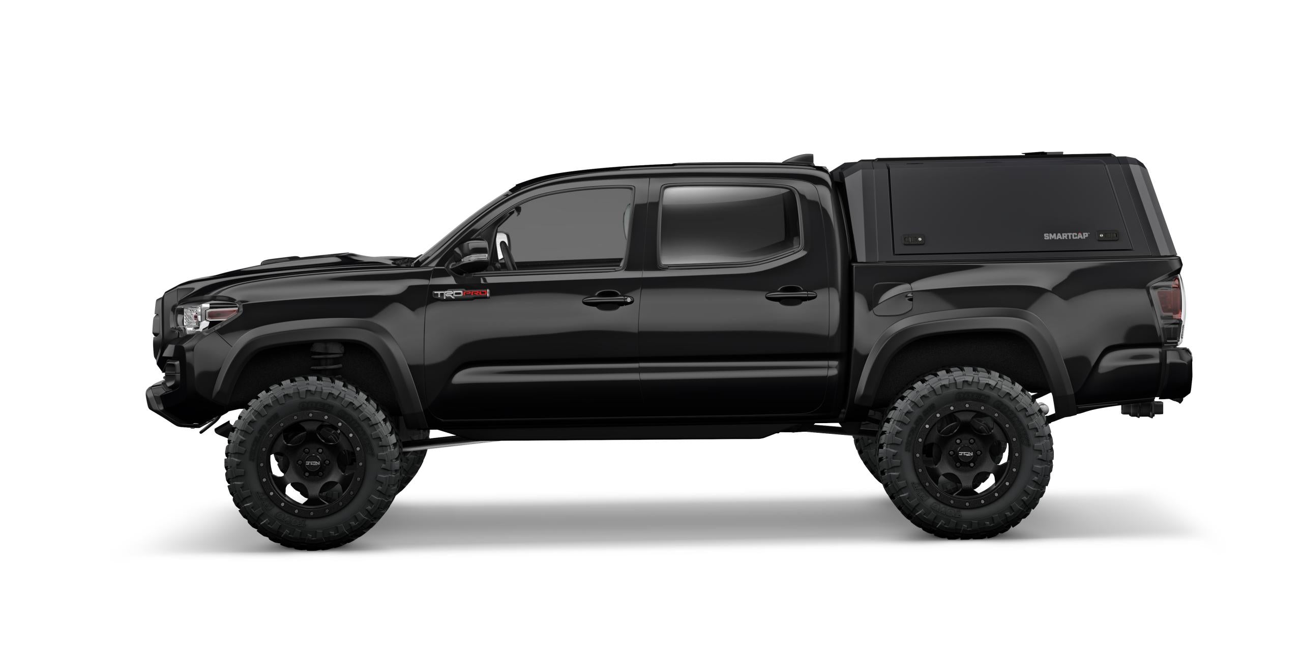 Tacoma Truck Bed Cap SmartCap EVOa Adventure Matte Black For 16-23 Toyota Tacoma 5 Foot Short Bed SmartCap