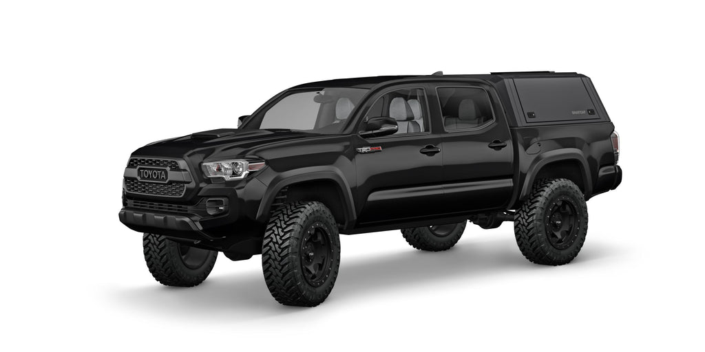 Tacoma Truck Bed Cap SmartCapEVOa Adventure Matte Black For 16-23 Toyota Tacoma 6 Foot Standard Bed SmartCap