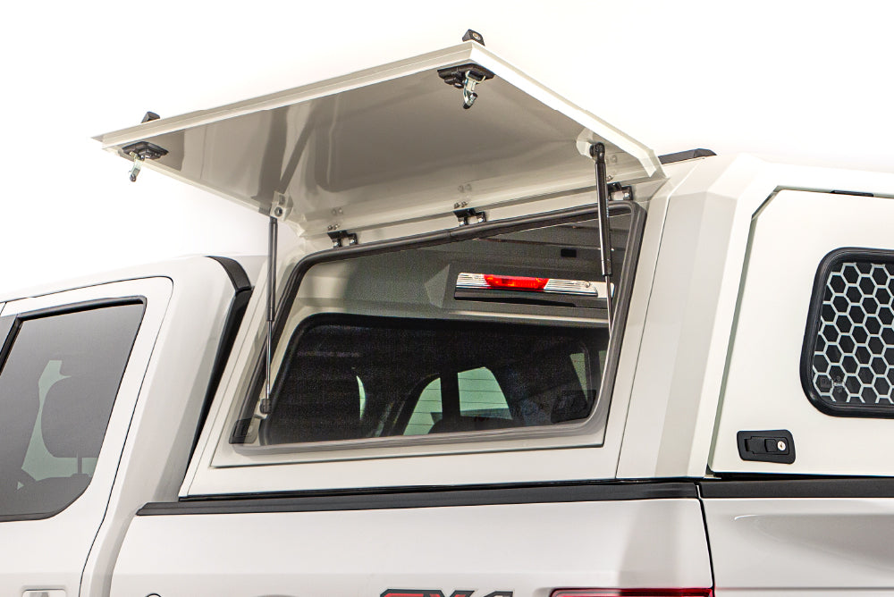 RAM 1500 Truck Bed Cap SmartCapEVOc Commercial OEM White For 19-26 RAM 1500 6.4 Foot Standard Bed SmartCap