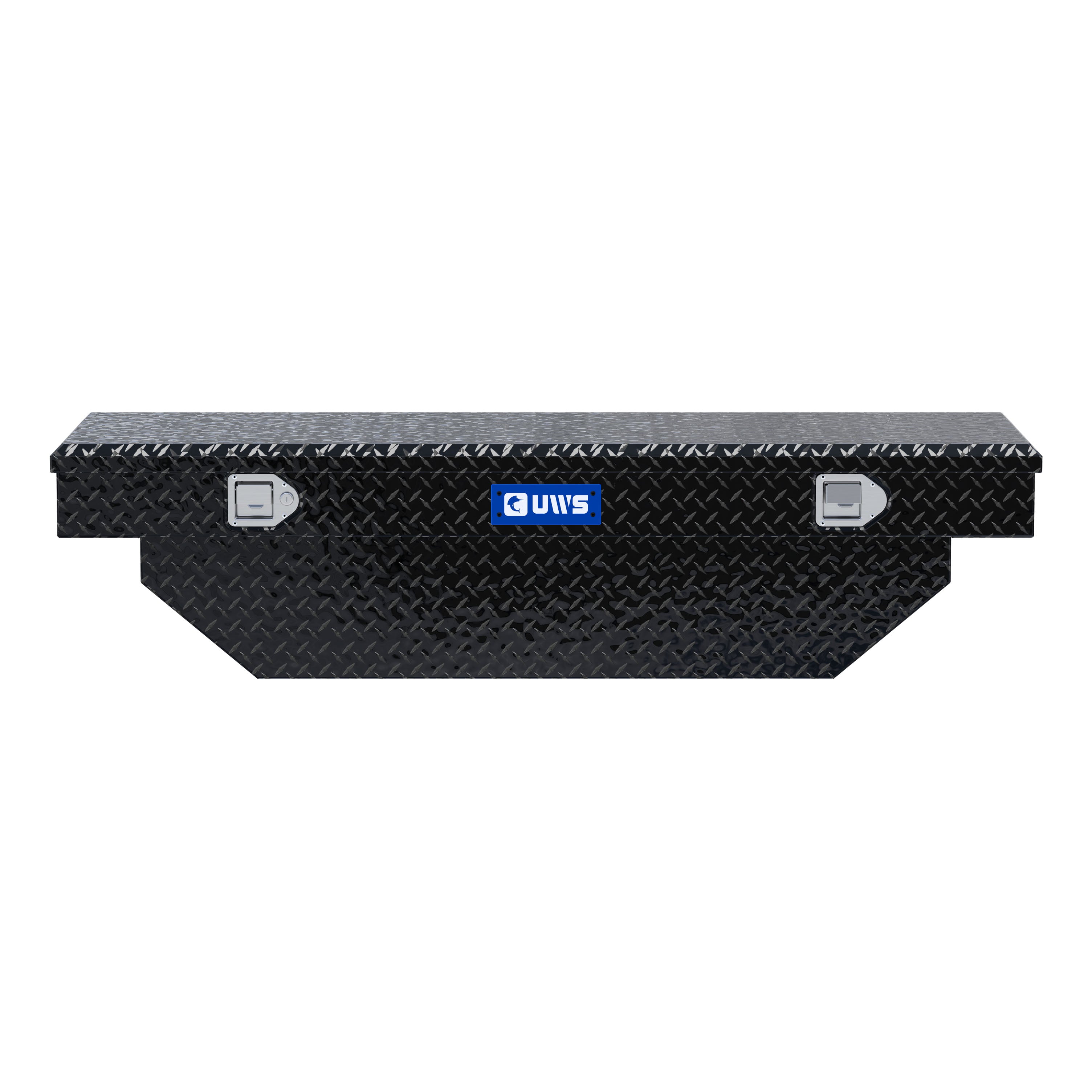 UWS EC10182 60-Inch Gloss Black Heavy-Wall Aluminum Angled Truck Tool Box, RigidCore Lid