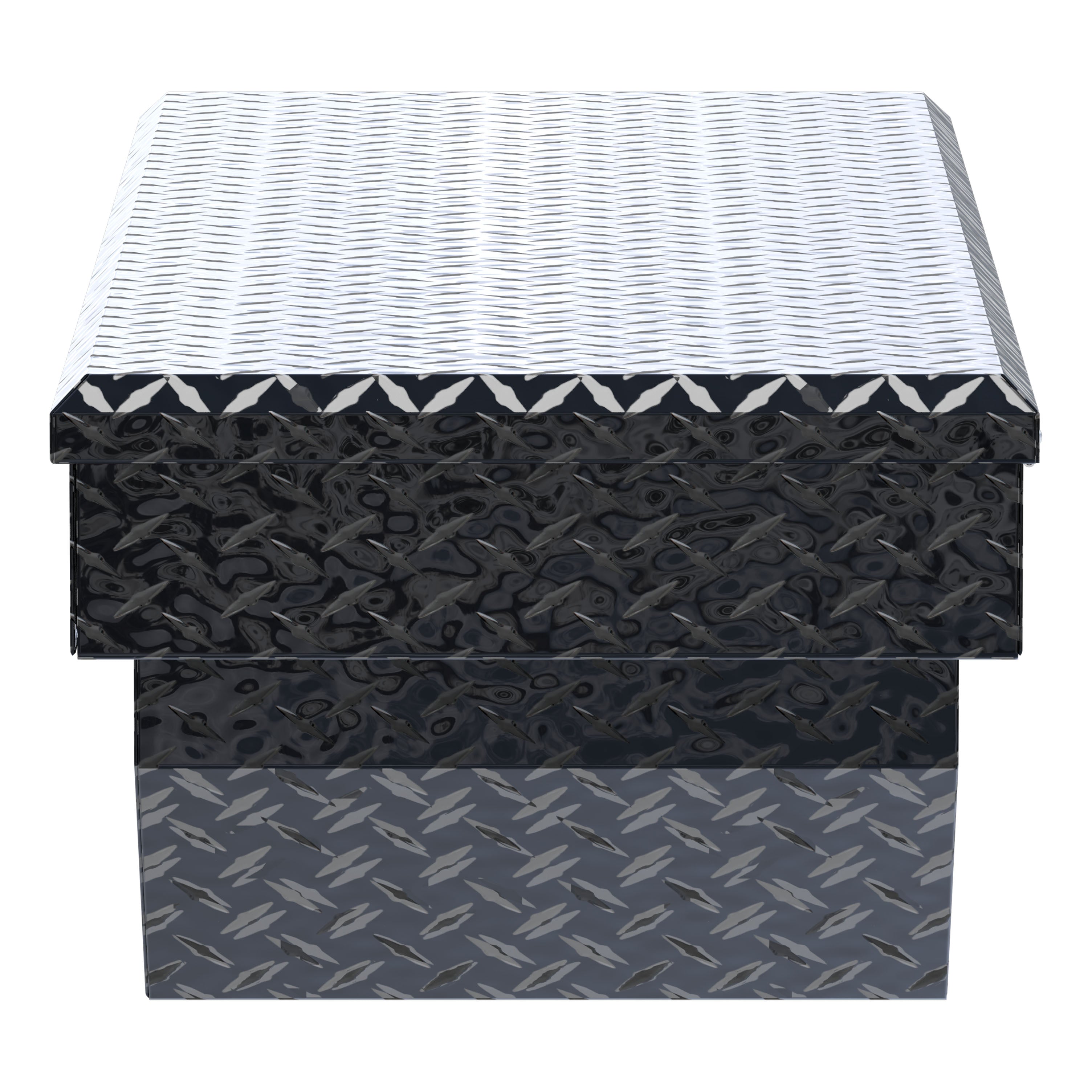 UWS EC10182 60-Inch Gloss Black Heavy-Wall Aluminum Angled Truck Tool Box, RigidCore Lid