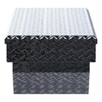UWS EC10282 63-Inch Gloss Black Heavy-Wall Aluminum Angled Truck Tool Box, RigidCore Lid