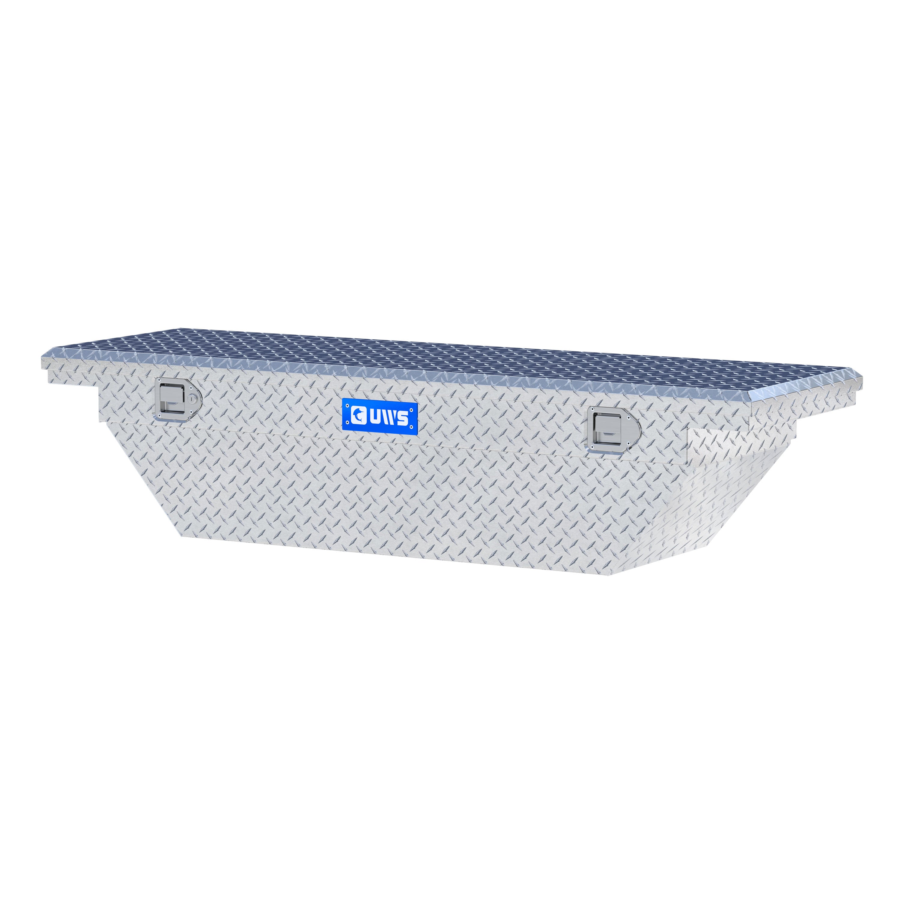 UWS EC10291 63-Inch Heavy-Wall Aluminum Angled Truck Tool Box with Low Profile, RigidCore Lid