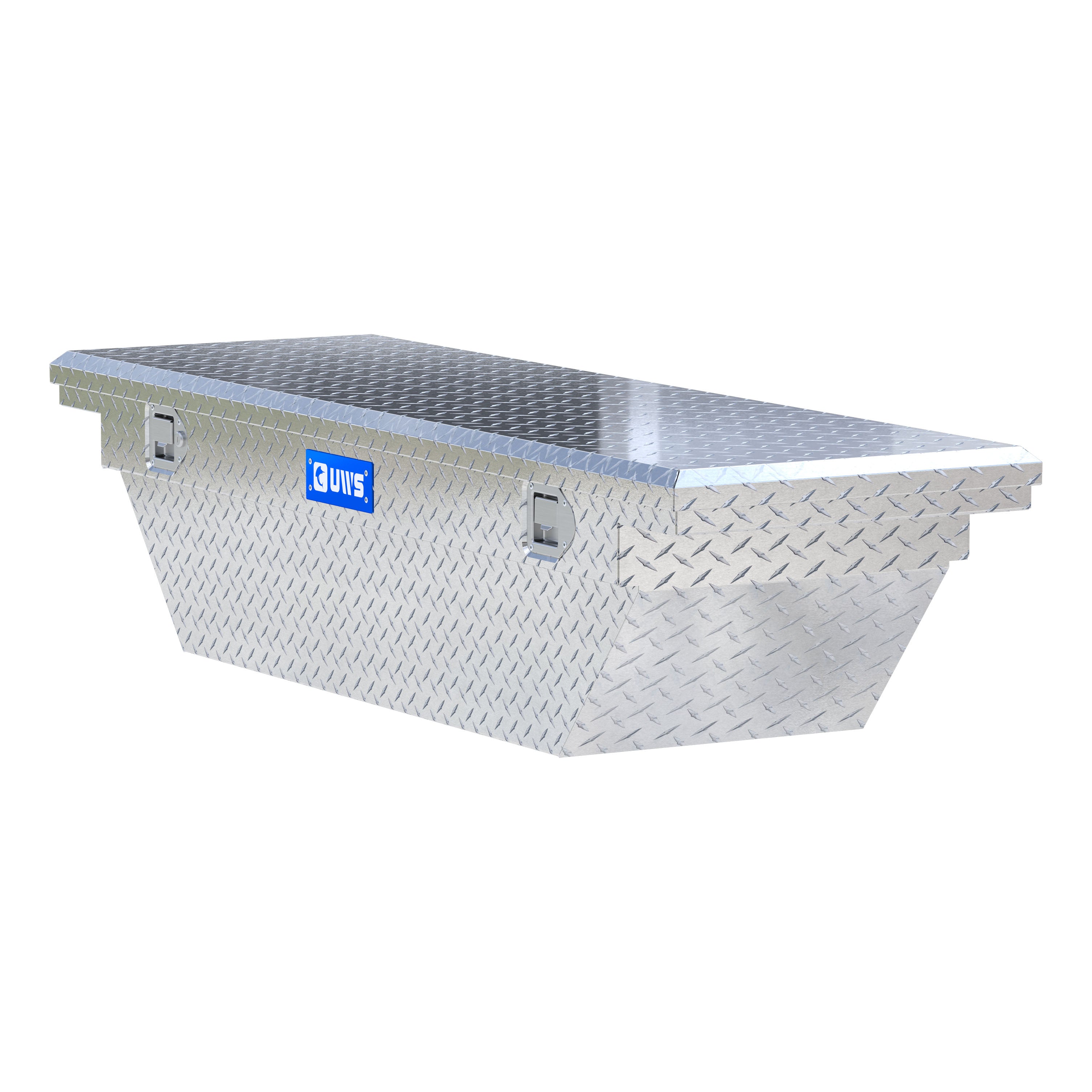 UWS EC10291 63-Inch Heavy-Wall Aluminum Angled Truck Tool Box with Low Profile, RigidCore Lid