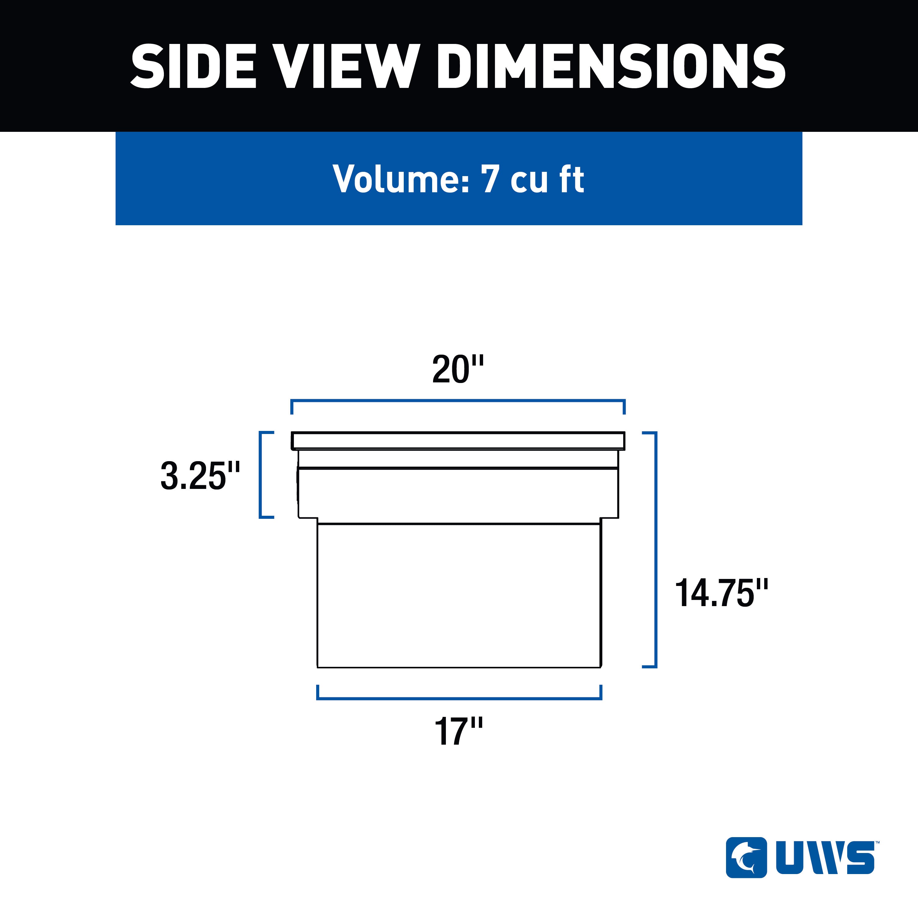 UWS EC10291 63-Inch Heavy-Wall Aluminum Angled Truck Tool Box with Low Profile, RigidCore Lid